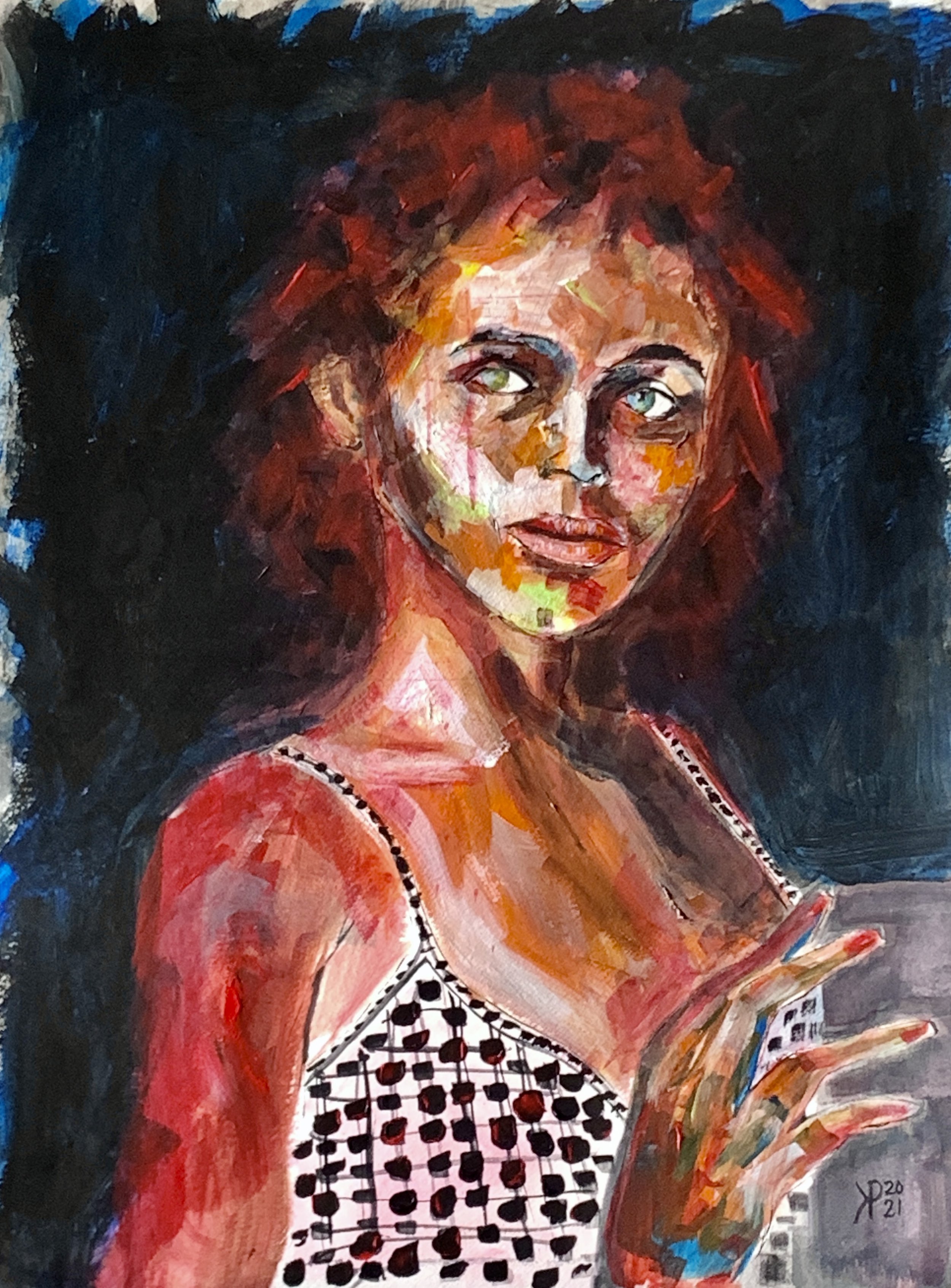 Title: Good to Go 2019 / 
Medium: Acrylic on Paper /	
Size: 14x18.5 inches / 	
SOLD