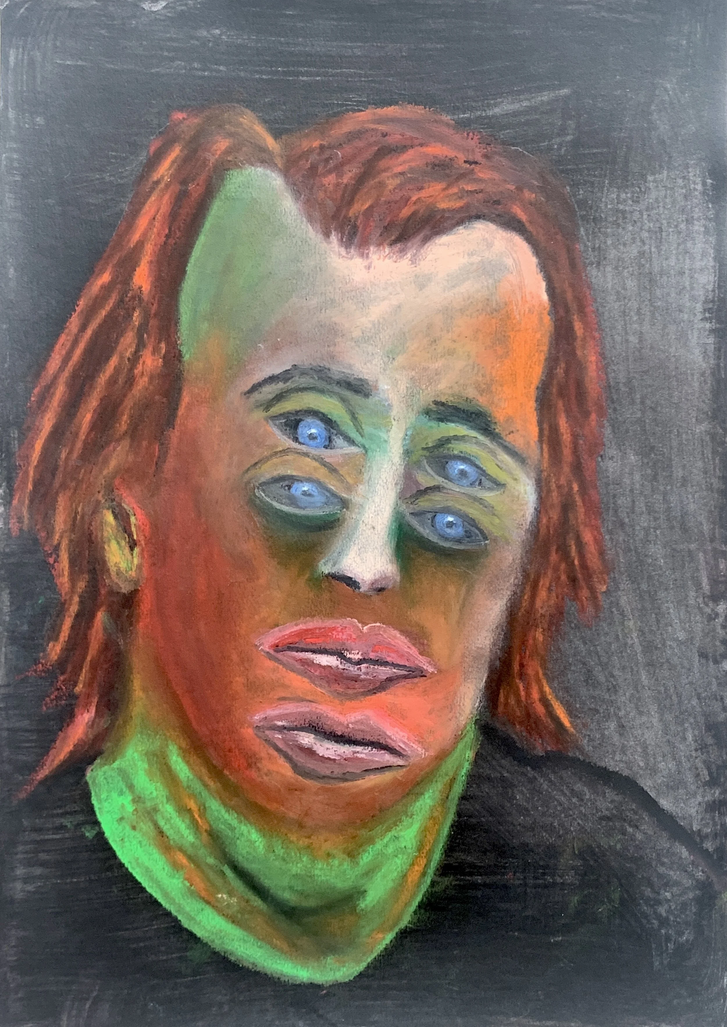 Title: Keen Eyes 2019 / 
Medium: Oil Pastel on Paper /	
Size: 10x12 inches / 	
Price: Rs. 10,000 /
AVAILABLE