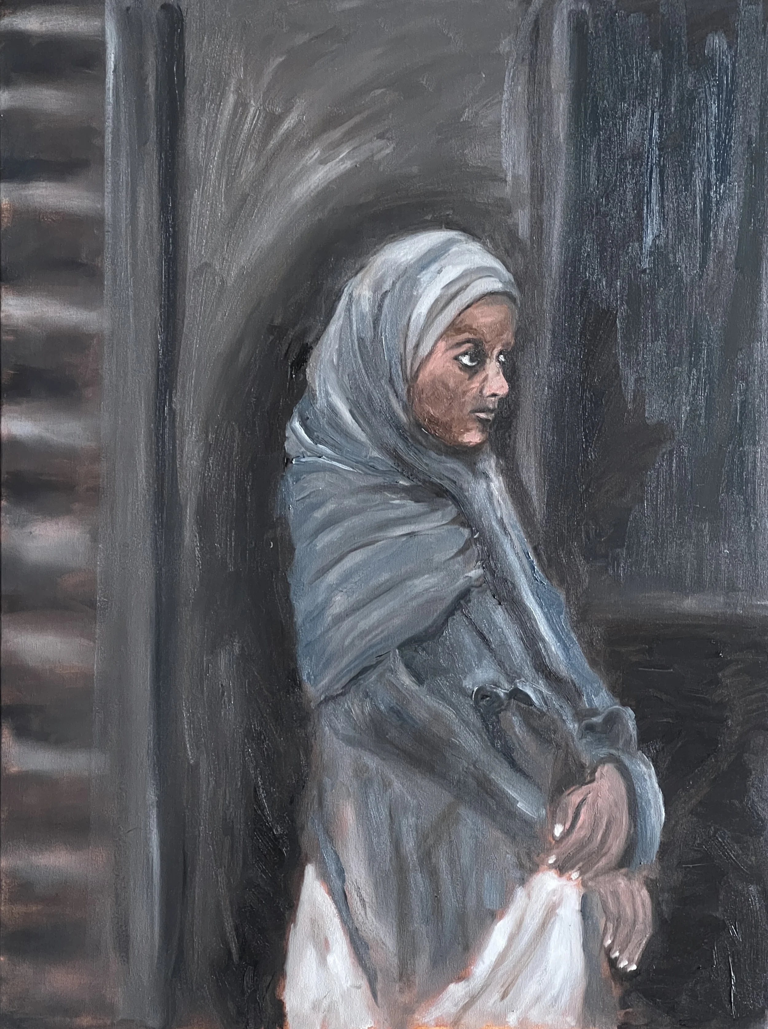 Title: Not for Granted 2023 / 
Medium: Oil on Stretched Canvas /	
Size: 30x40 inches / 	
Price: Rs. 67,200 /
AVAILABLE