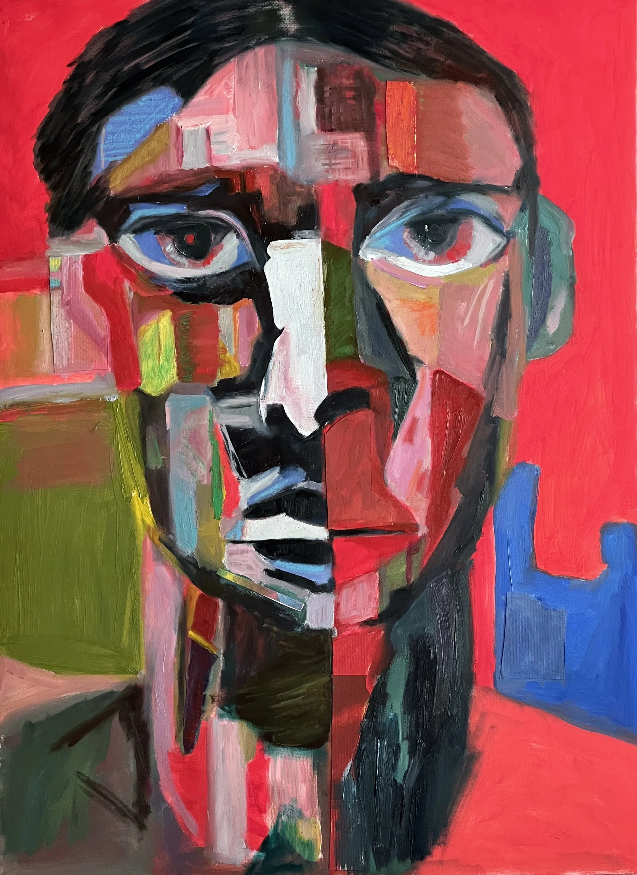 Title: Chisselled 2023 / 
Medium: Mixed Media on Paper /	
Size: 22x30 inches / 	
SOLD