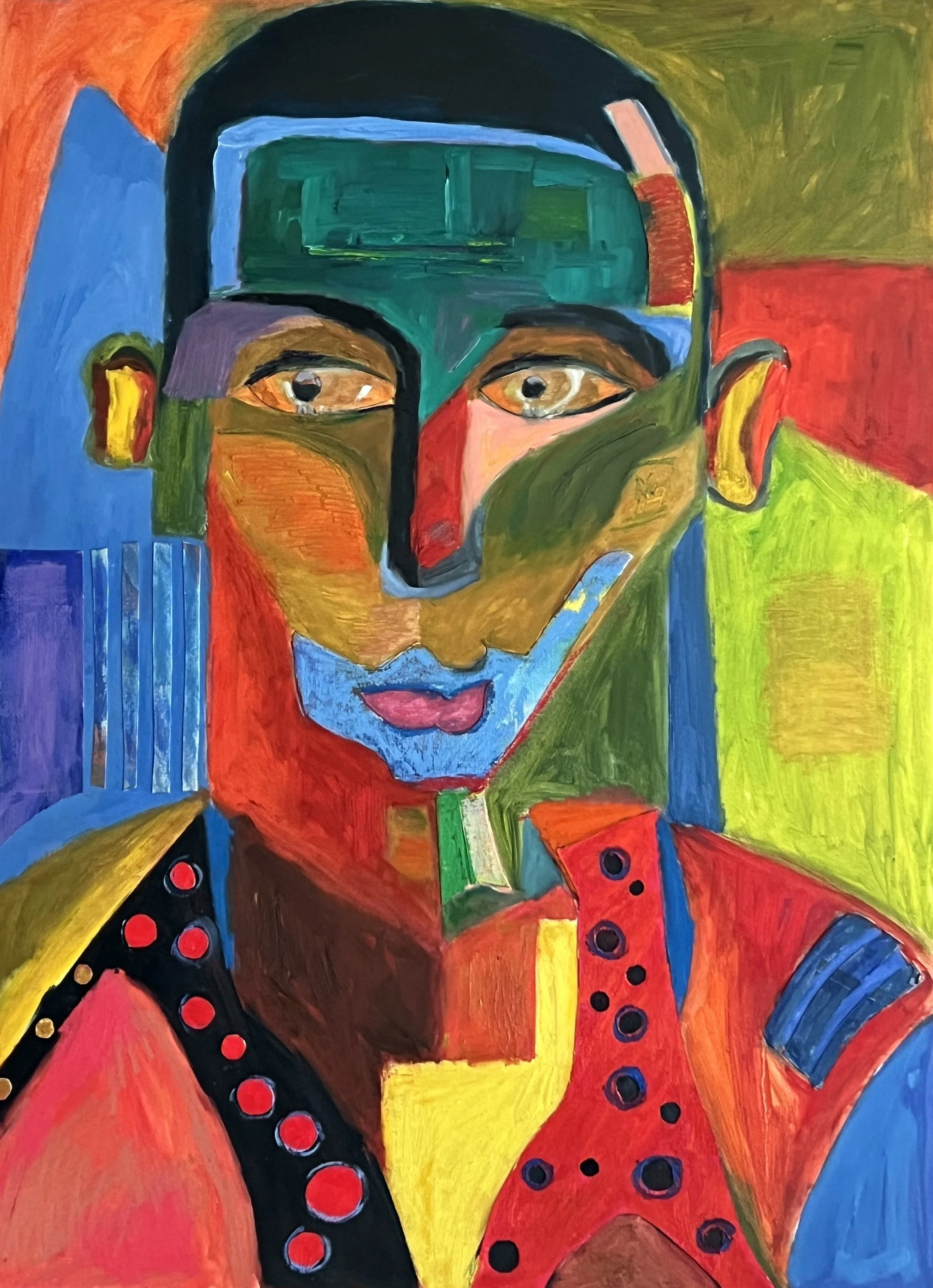 Title: Polka Night 2023 / 
Medium: Mixed Media on Paper /	
Size: 22x30 inches / 	
SOLD