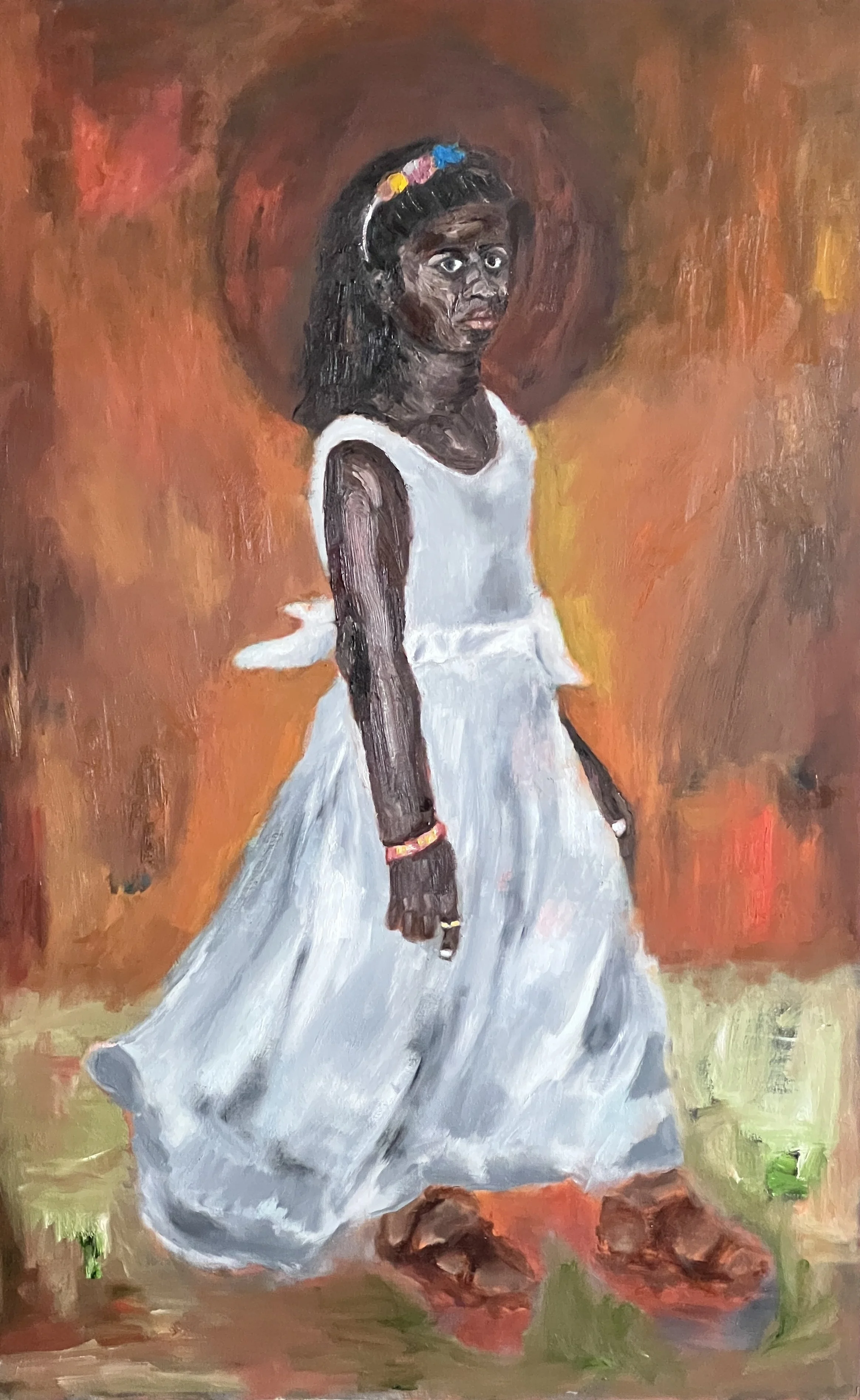 Title: A Day at the Beach 2023 / 
Medium: Oil on Stretched Canvas /	
Size: 30x48 inches / 	
Price: Rs. 78,000 /
AVAILABLE