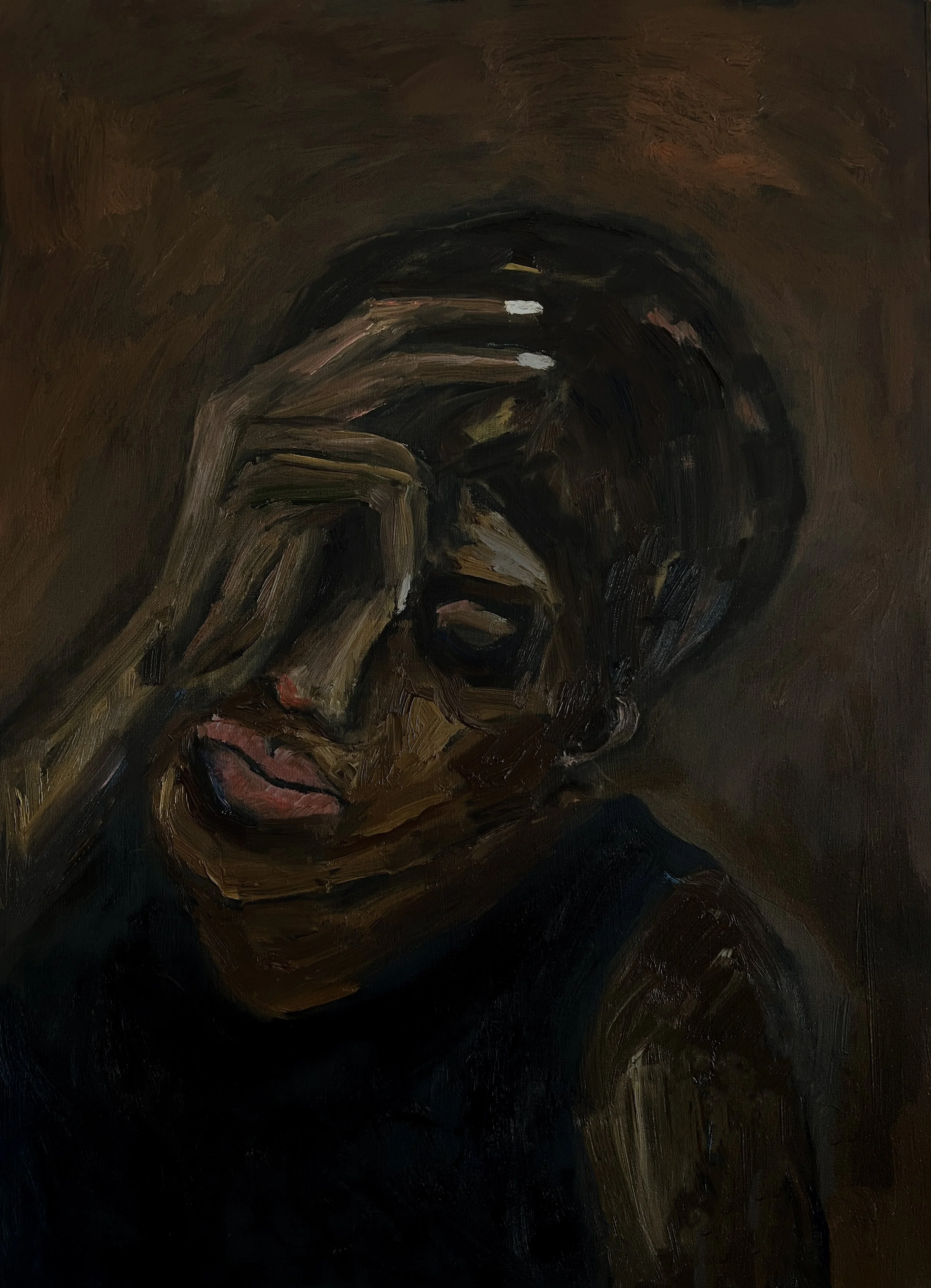 Title: Hangover 2023 / 
Medium: Oil on Paper /	
Size: 16x24 inches / 	
Price: Rs. 28,000 /
AVAILABLE