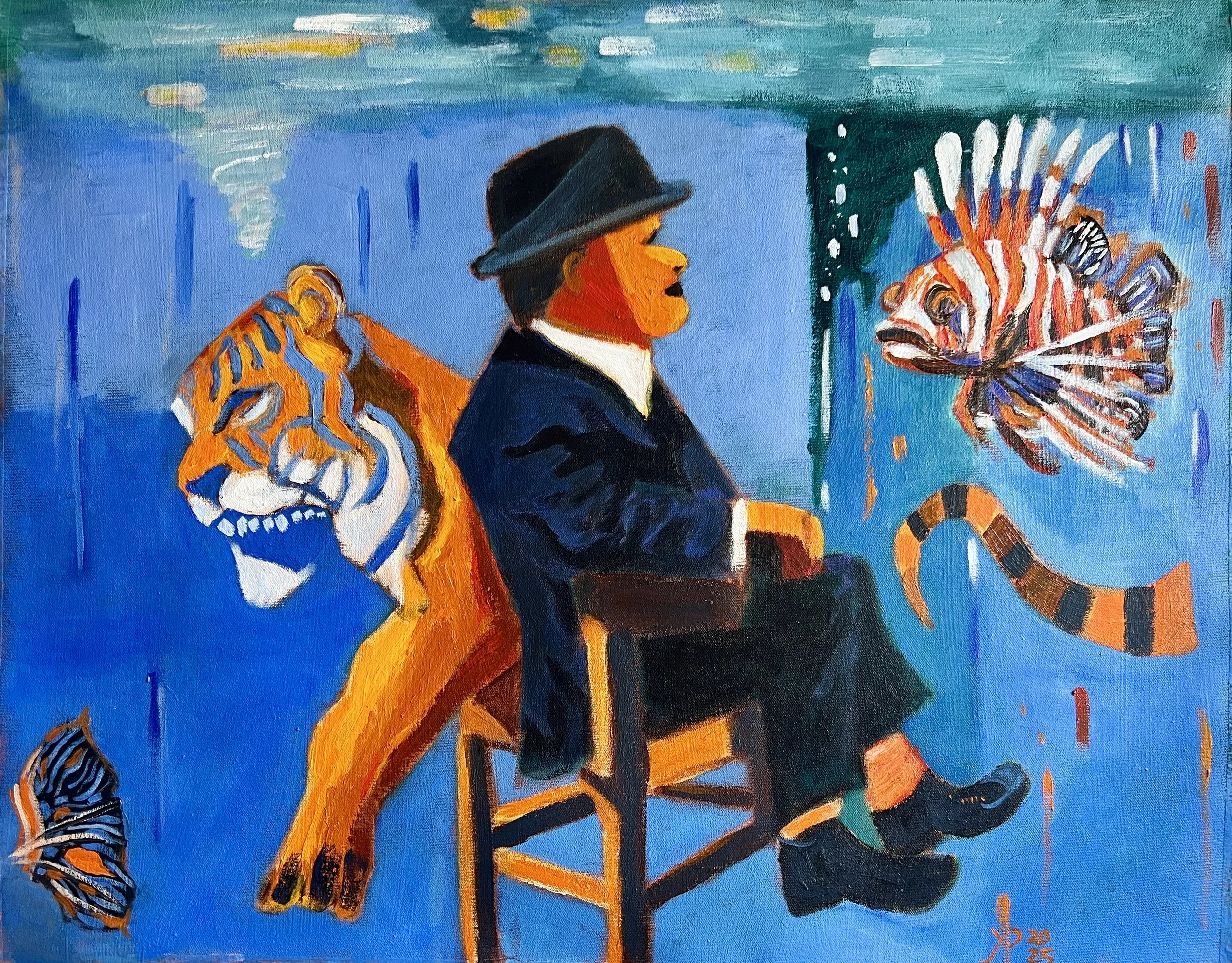 Title: Submerged Dreams / 
Medium: Acrylic on Canvas /	
Size: 24x30 inches / 	
Price: Rs. 39,500 /
AVAILABLE