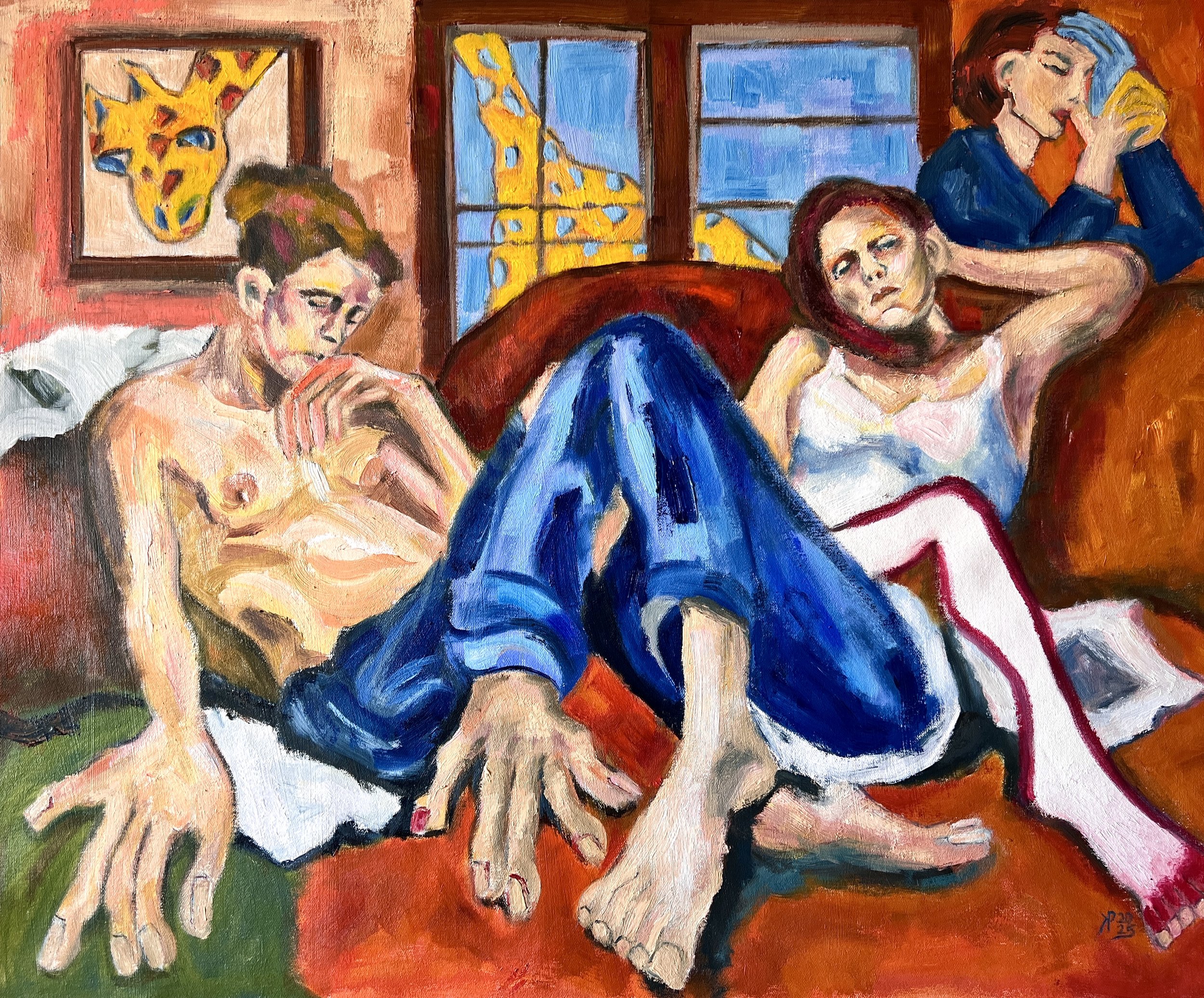 Title: What A Day / 
Medium: Oil on canvas /	
Size: 22x30 inches / 	
Price: Rs. 39,500 /
AVAILABLE
