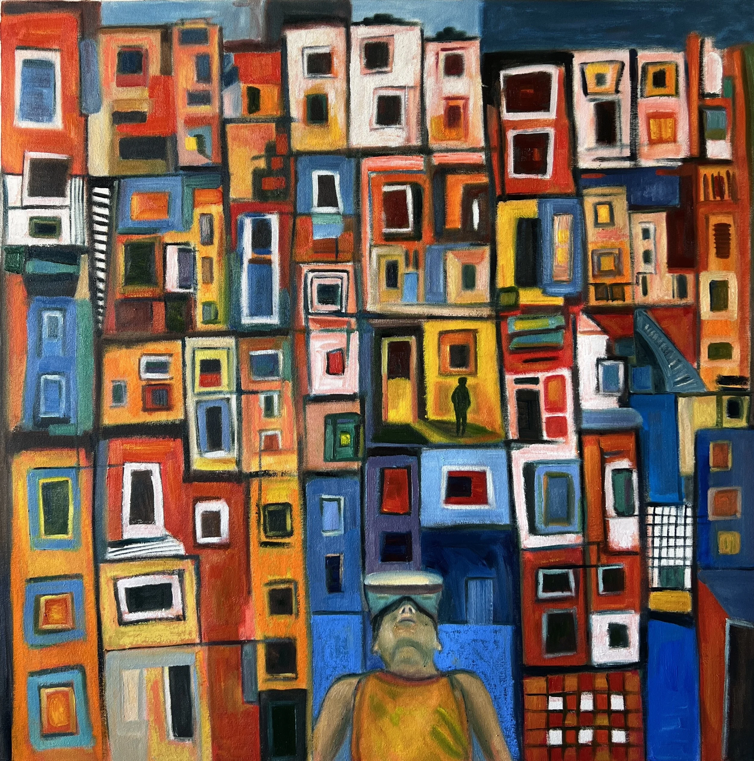 Title: Virtual Jungle / 
Medium: Oil on Canvas /	
Size: 36x36 inches / 	
SOLD