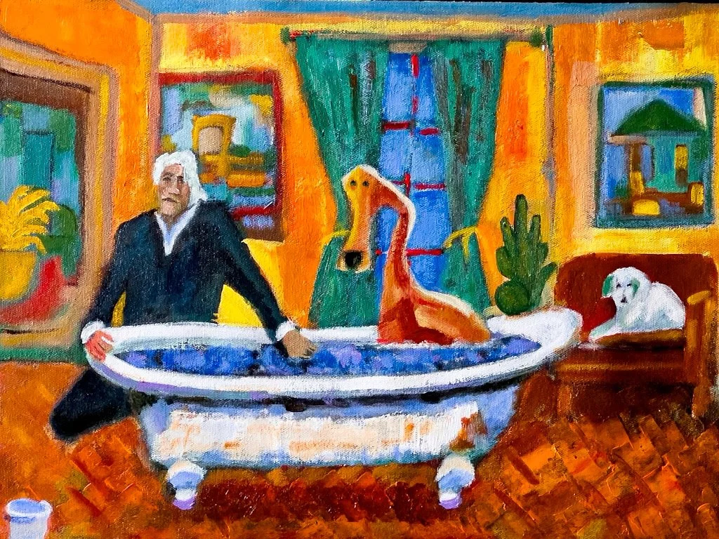Title: Royal Bath / 
Medium: Acrylic on canvas/	
Size: 13x18 inches / 	
SOLD