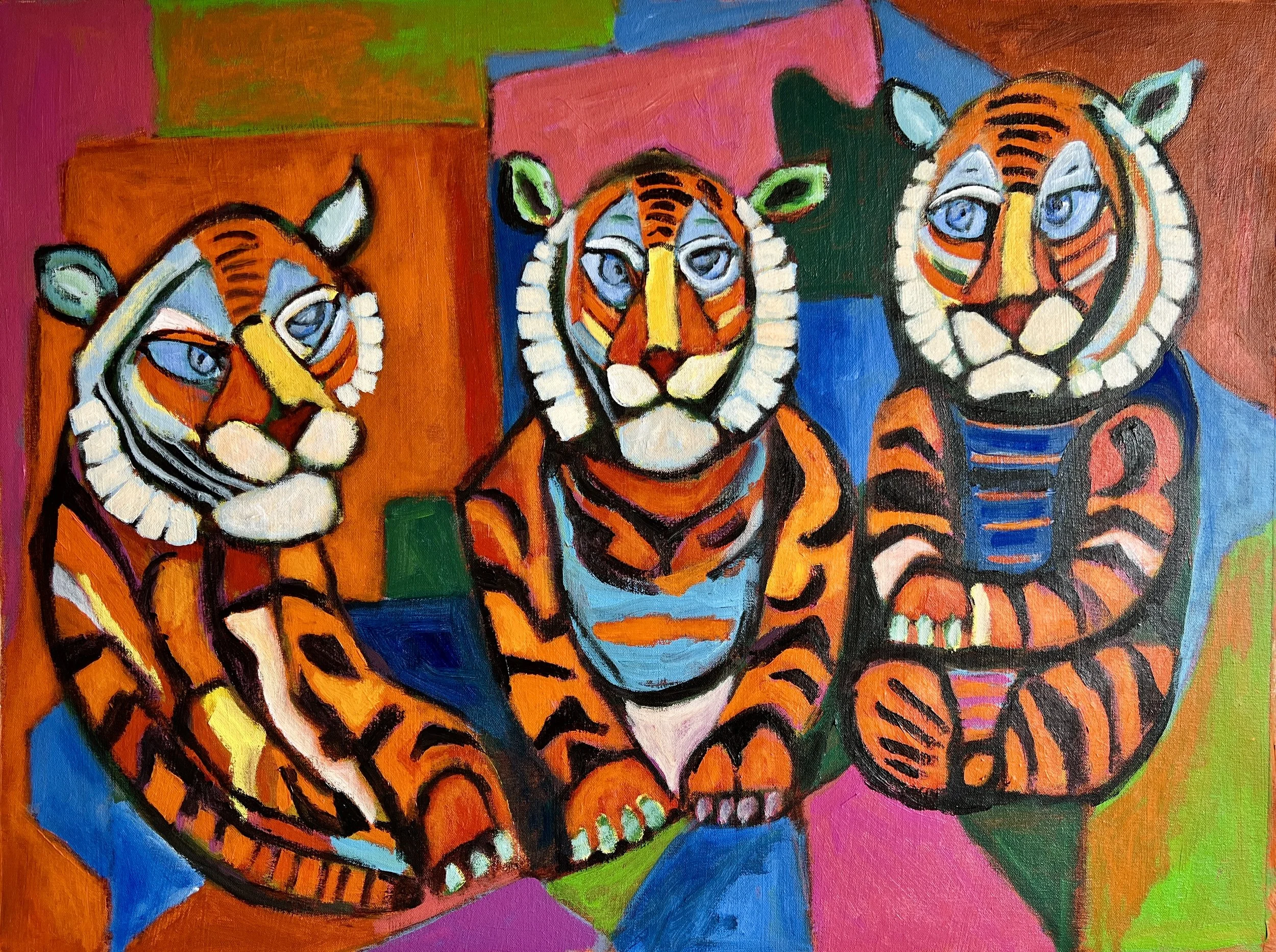 Title: My Friends / 
Medium: Acrylic on Canvas /	
Size: 27x36 inches / 	
Price: Rs. 53,500 /
AVAILABLE