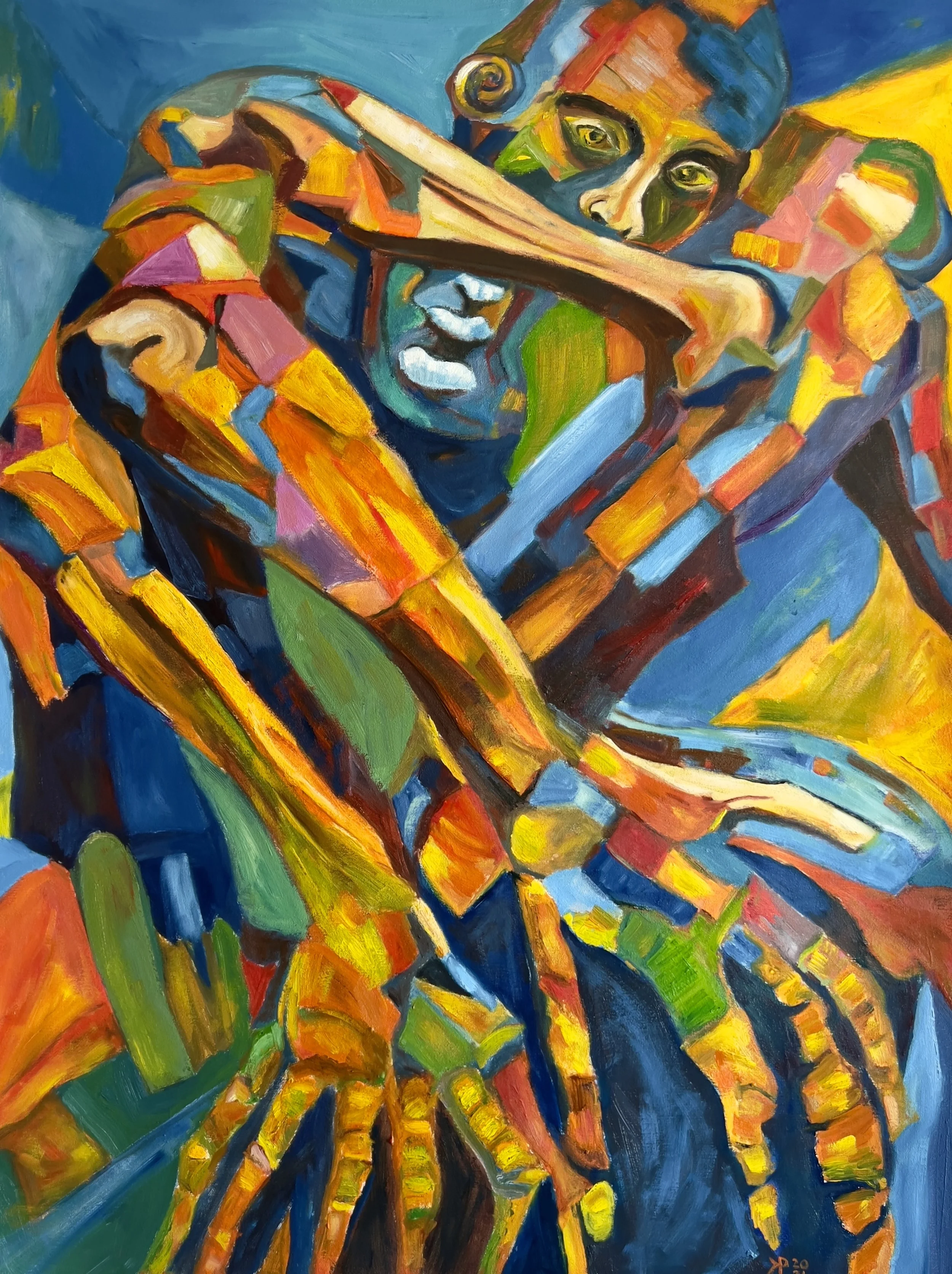 Title: Handled / 
Medium: Oil and oil stick on canvas /	
Size: 30x40 inches / 	
Price: Rs. 91,000 /
AVAILABLE