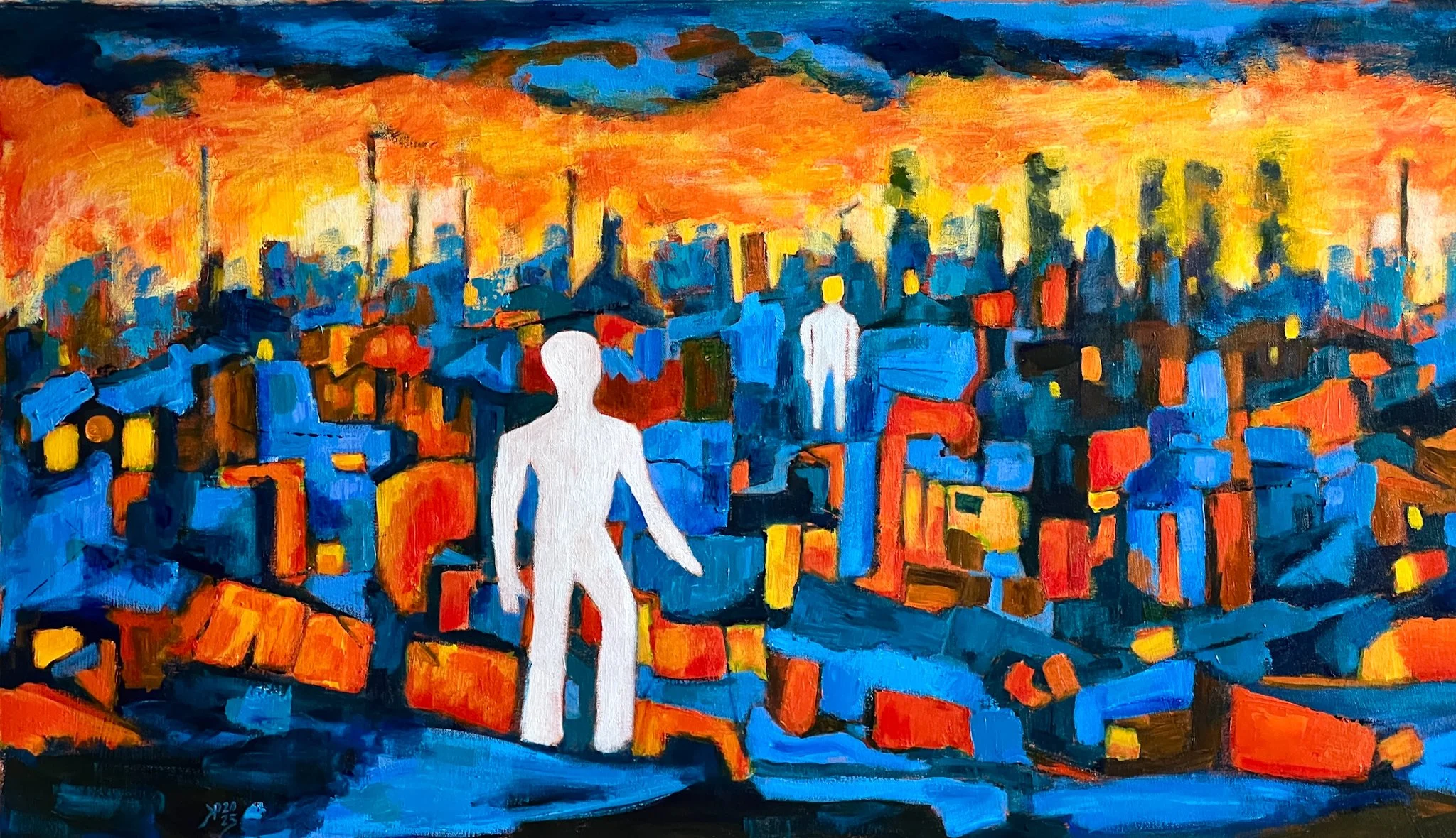 Title:  Unseen/ 
Medium: Acrylic on Canvas /	
Size: 24x42 inches / 	
Price: Rs. 55,500 /
AVAILABLE