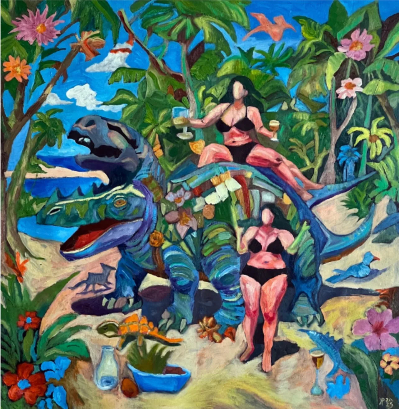 Title: Evolve / 
Medium: Oil and oil stick on canvas /	
Size: 36x36 inches / 	
SOLD