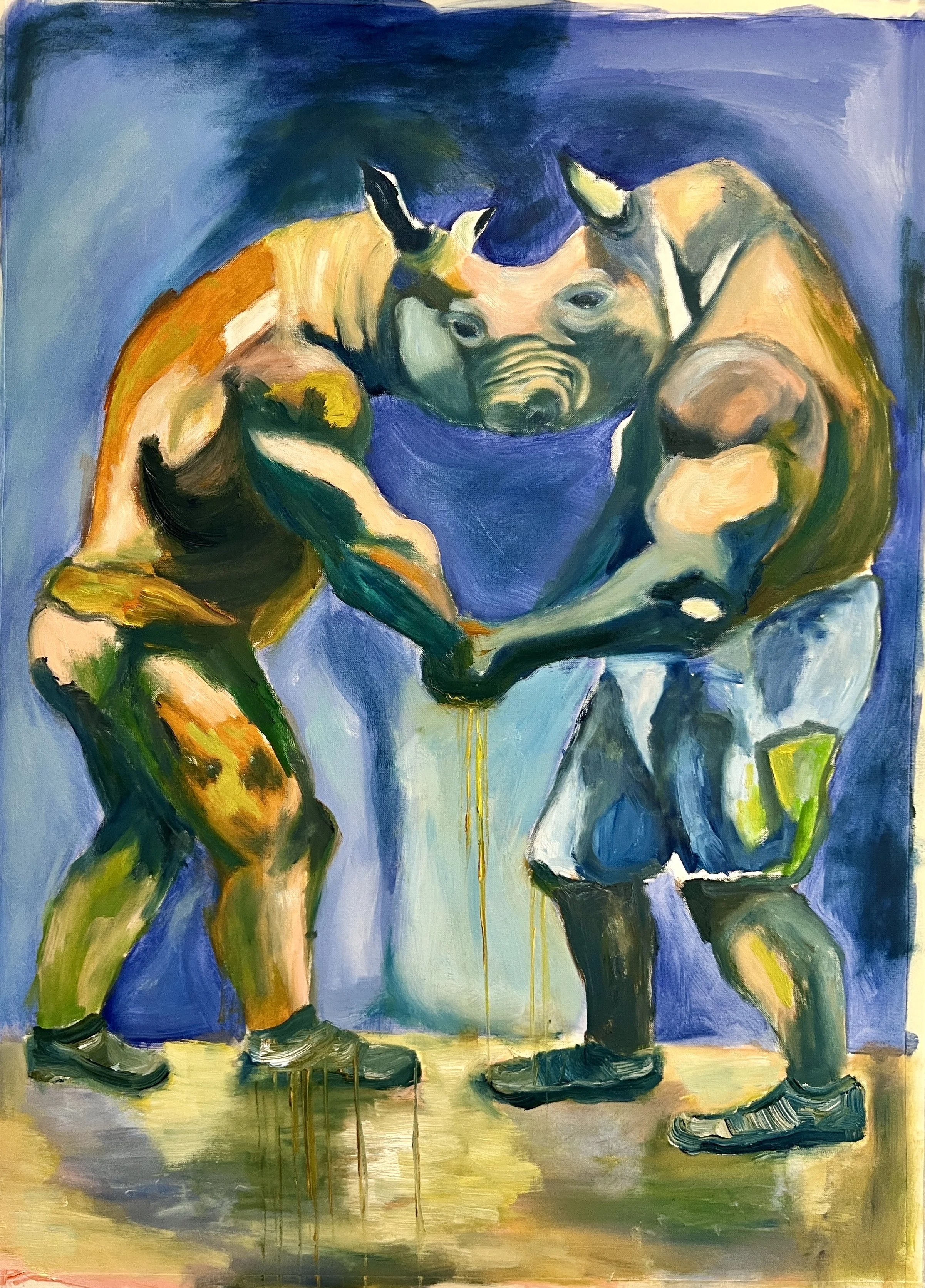 Title: Virility / 
Medium: Oil on  paper /	
Size: 22x30 inches / 	
Price: Rs. 48,000 /
AVAILABLE
