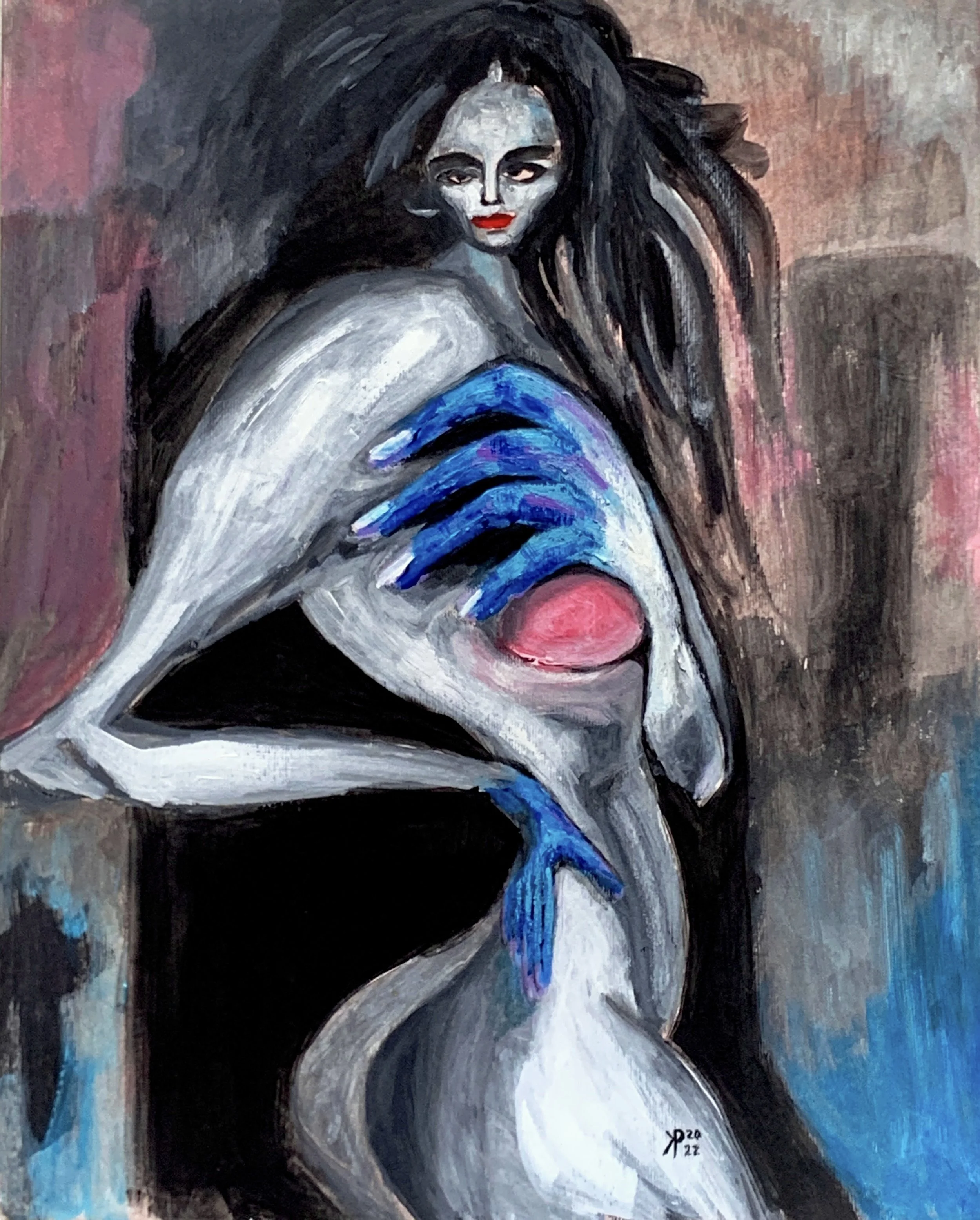 Title: Ramp 2022 / 
Medium: Acrylic on Paper /	
Size: 15.5x19.5 inches / 	
Price: Rs. 20,700 /
AVAILABLE