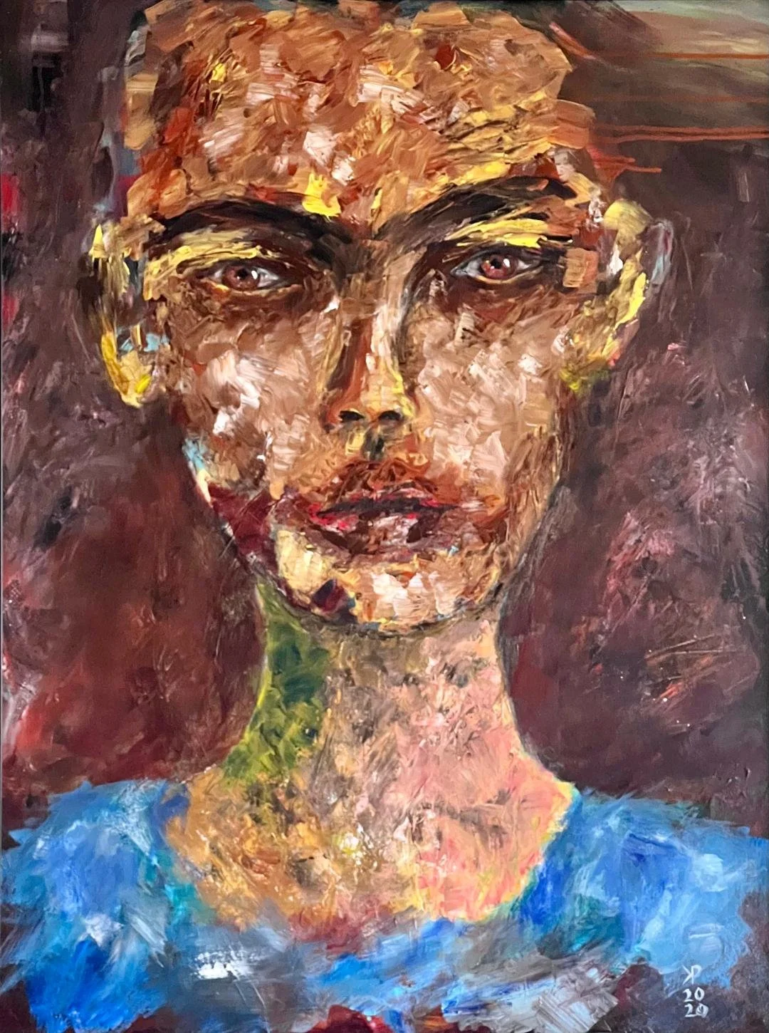 Title: Stories 2020 / 
Medium: Acrylic on Stretched Canvas /	
Size: 30x40 inches / 	
SOLD