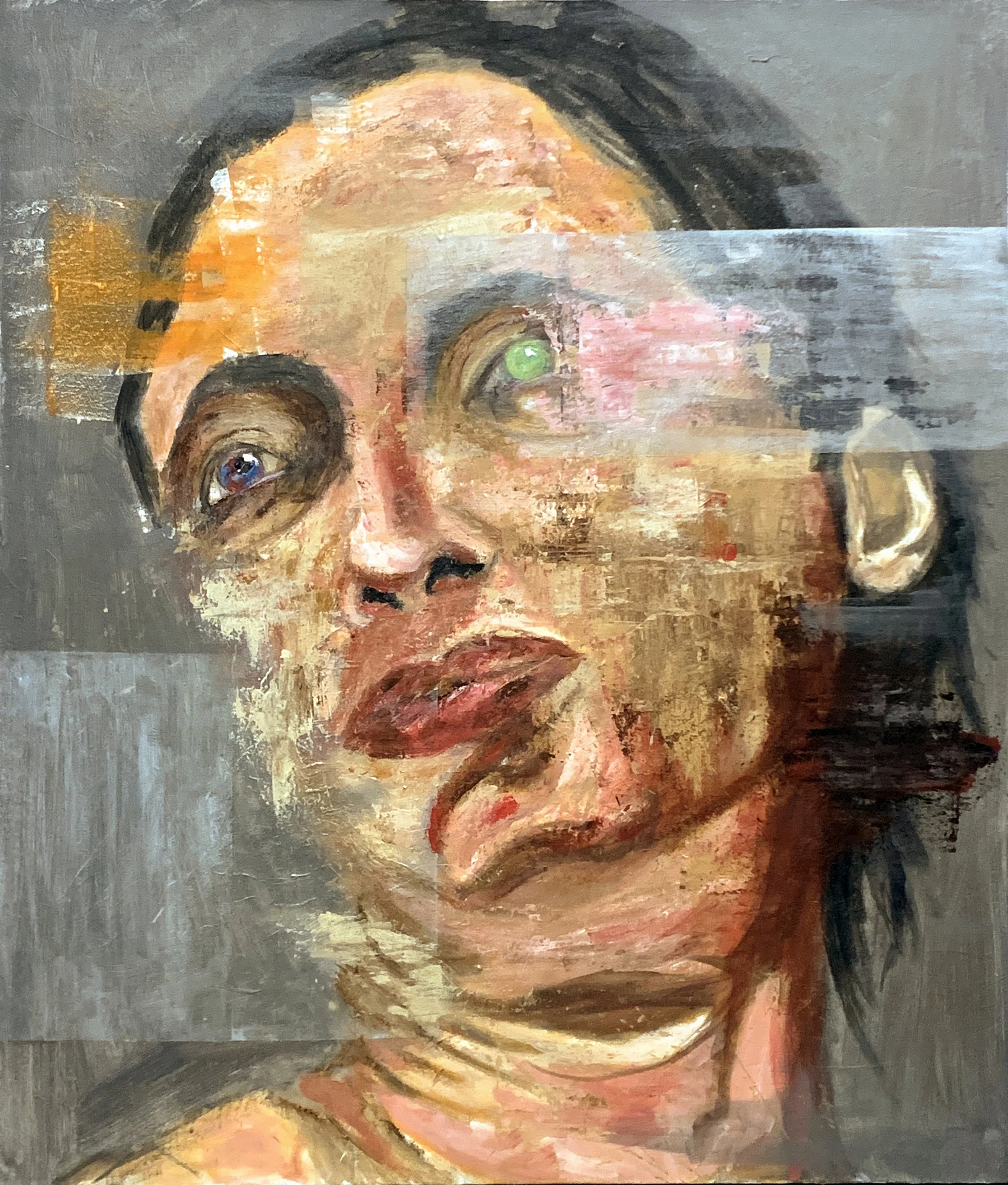 Title: Survivor 2020 / 
Medium: Acrylic on Stretched Canvas /	
Size: 36x42 inches/ 	
SOLD