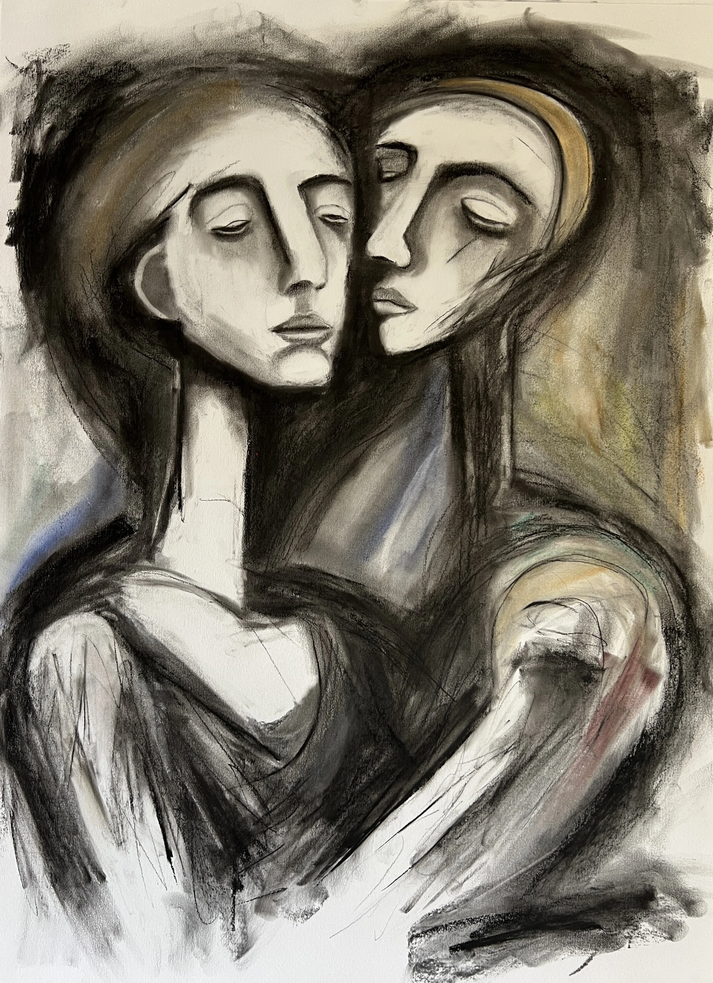 Title: Stay / 
Medium: Charcoal and pastel on paper /
Size: 22x30 inches/ 	
Price: Rs. 32,000 /
AVAILABLE
