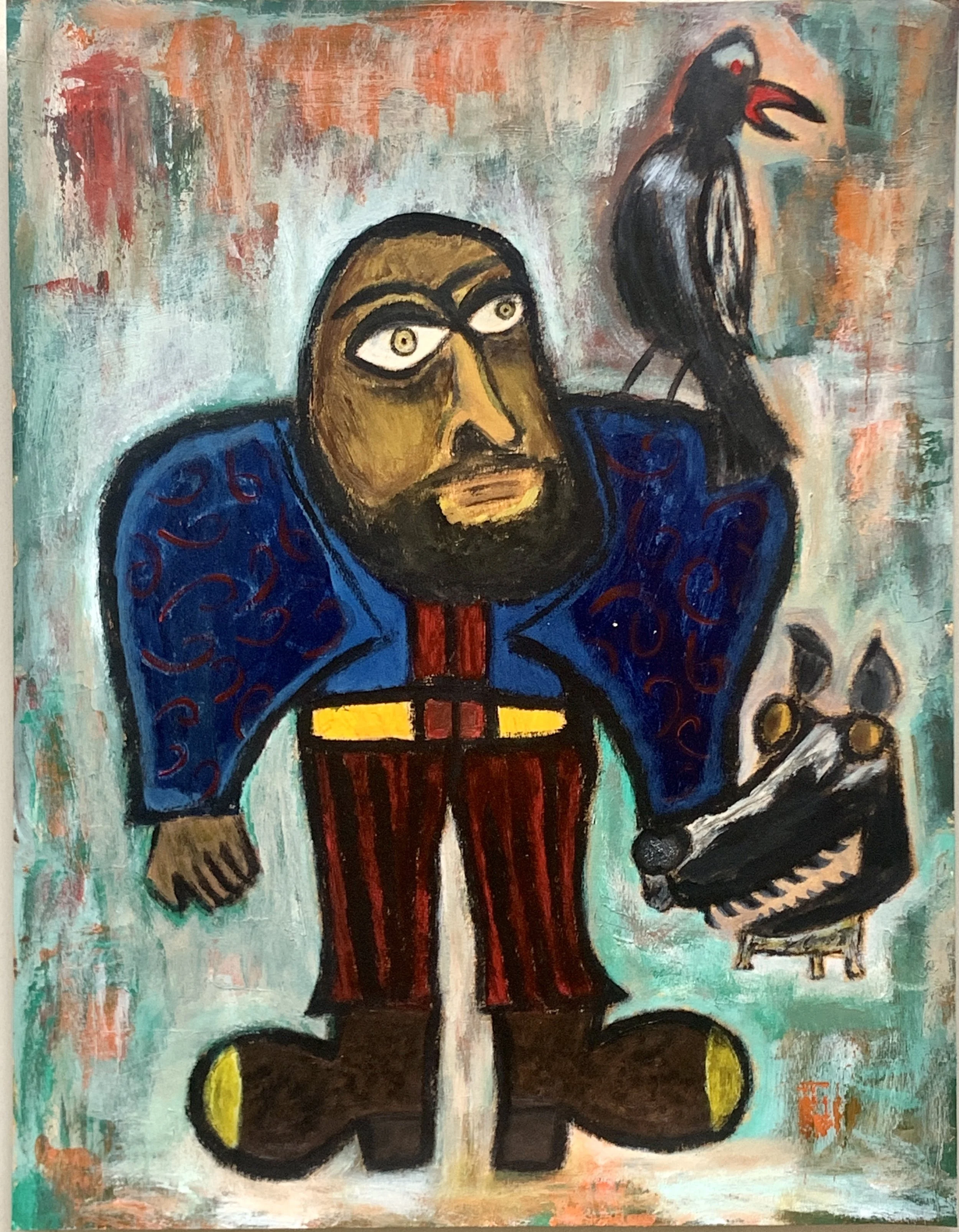 Title:  Confident 2018/ 
Medium: Acrylic on Paper /	
Size: 20x26 inches / 	
SOLD
