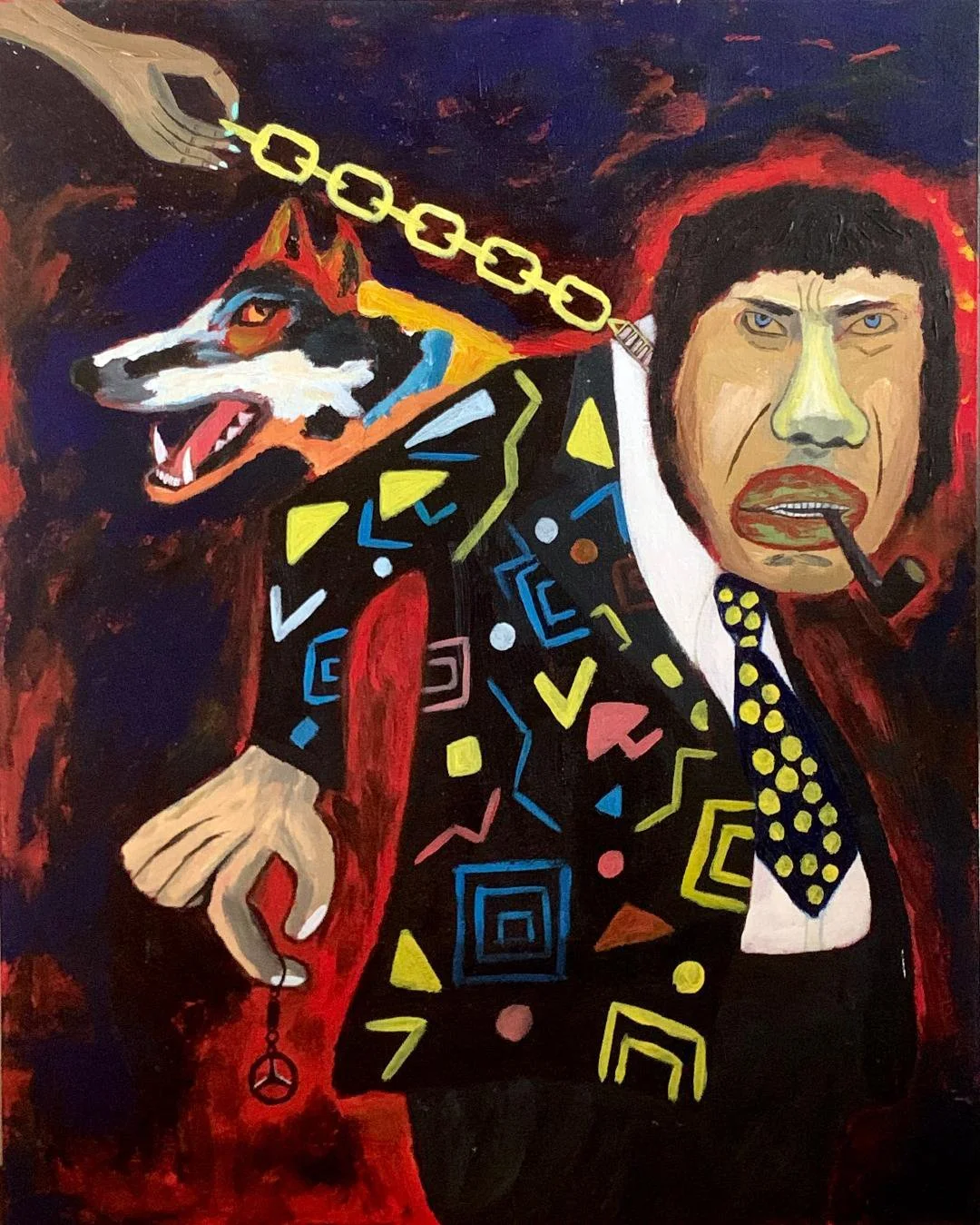 Title: Dominatrix 2018 / 
Medium: Acrylic on Canvas Board /	
Size: 24x30 inches / 	
Price: Rs. 31,360 /
AVAILABLE
