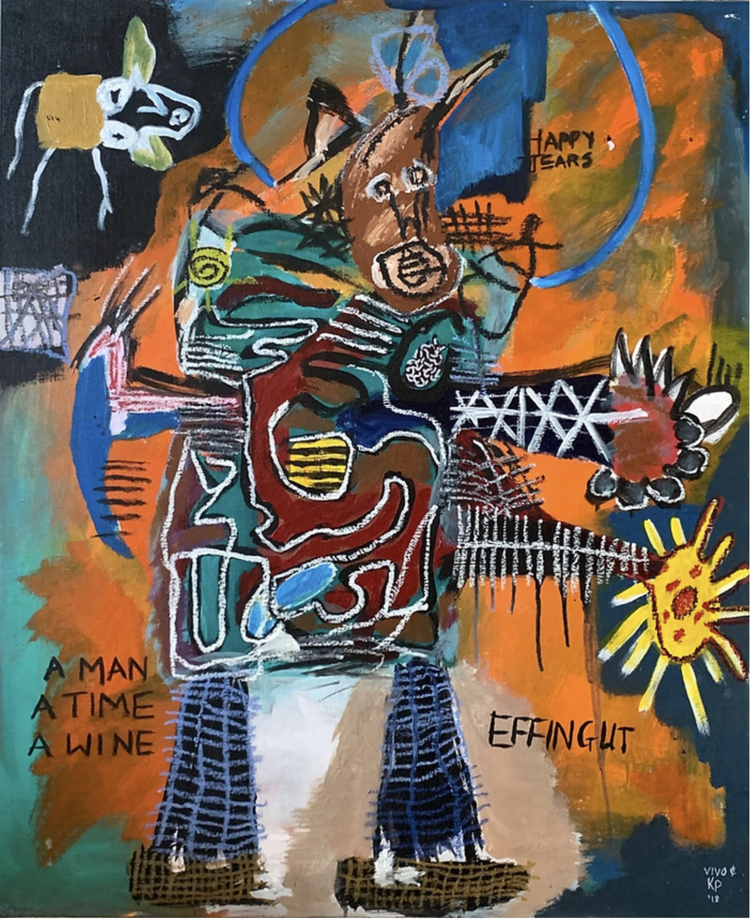 Title:  Effingut 2018/ 
Medium: Mixed Media on Canvas Board /	
Size: 30x36 inches / 	
Price: Rs. 47,040 /
AVAILABLE