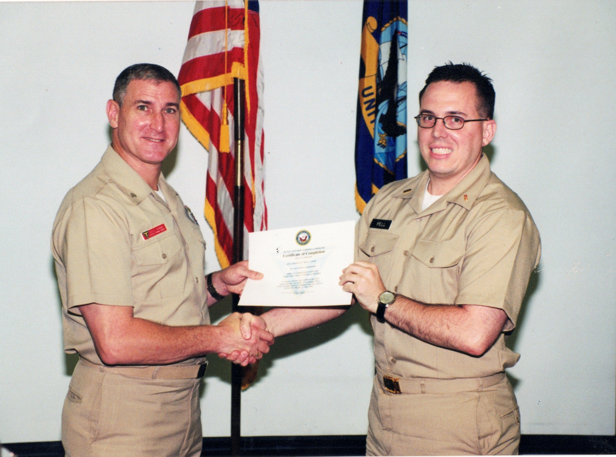 Charles E. Pell during his U.S. Navy service.