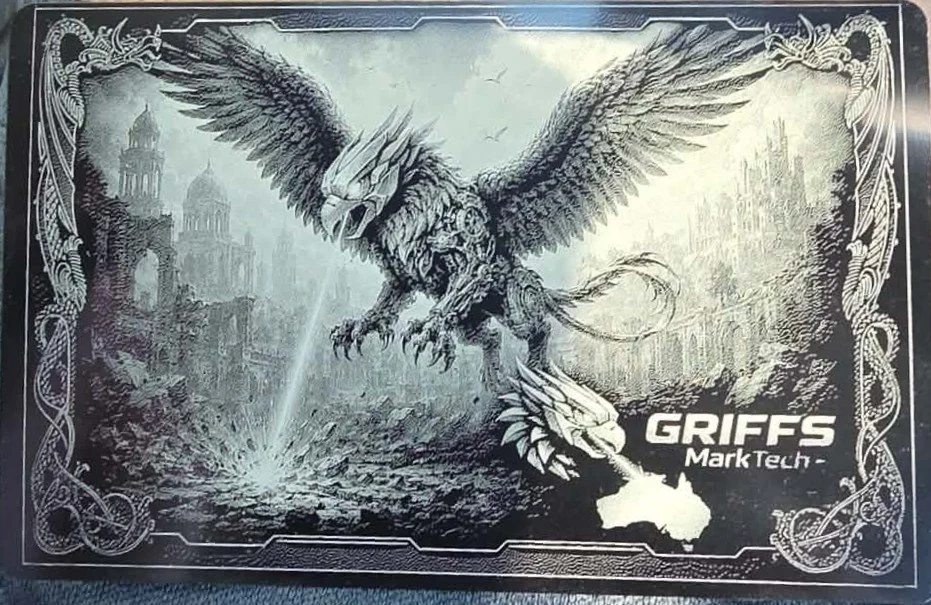 Anodised Black Aluminium Business Card