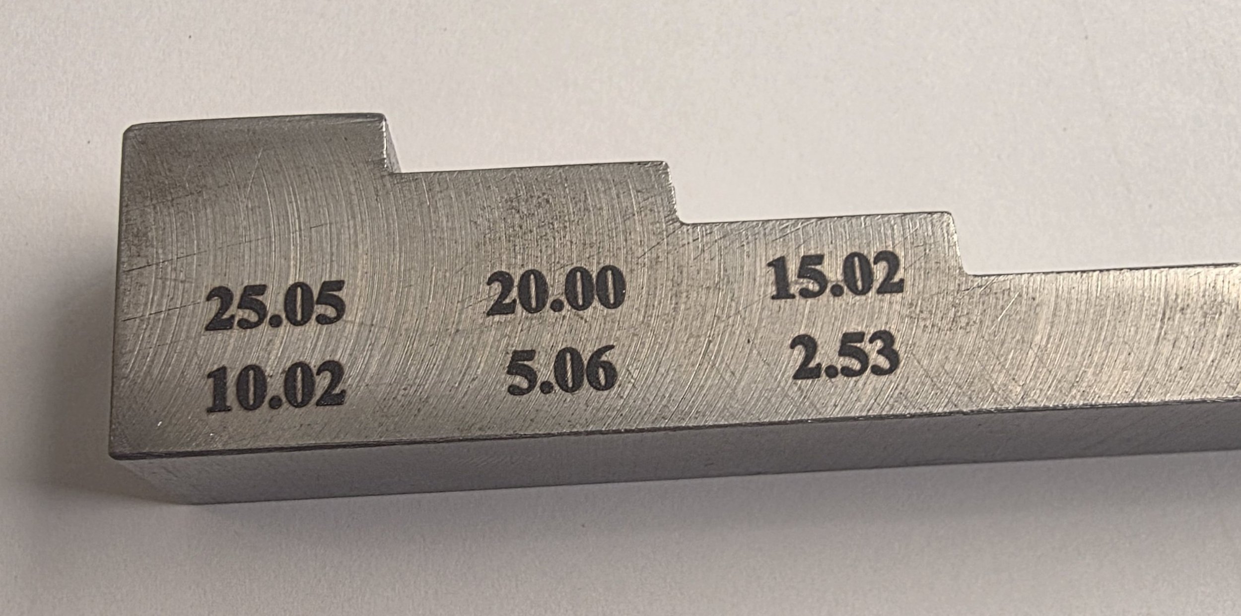 Carbon Steel Calibration Block - 8 Done for this job