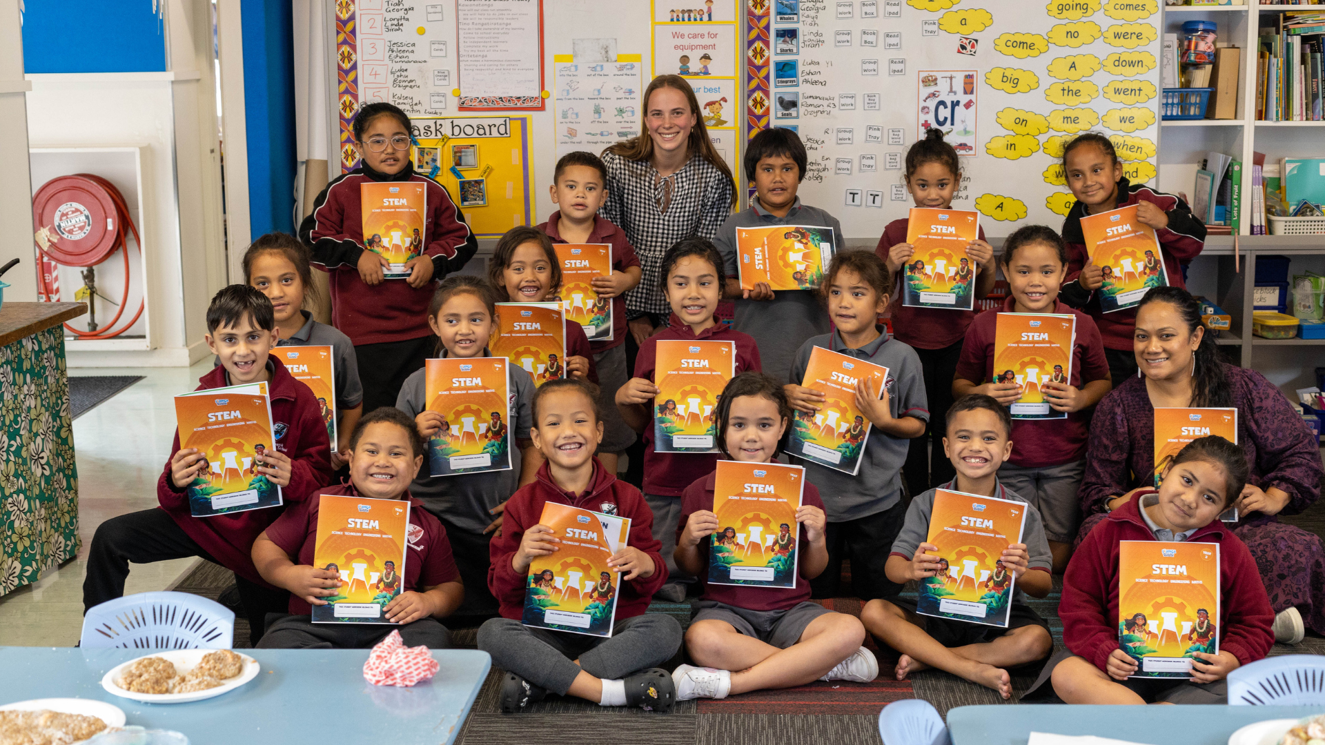 Students participating in engaging learning experiences using Lālanga education resources and future-focused learning tools.