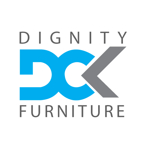 Logo for Dignity Furniture featuring the words Dignity and Furniture with a stylized 'DCX' design.