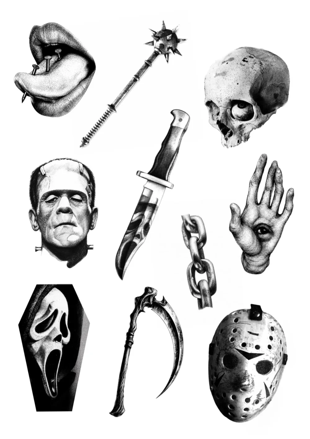 Wanna-Do Motiv: Auswahl: Horror Motive