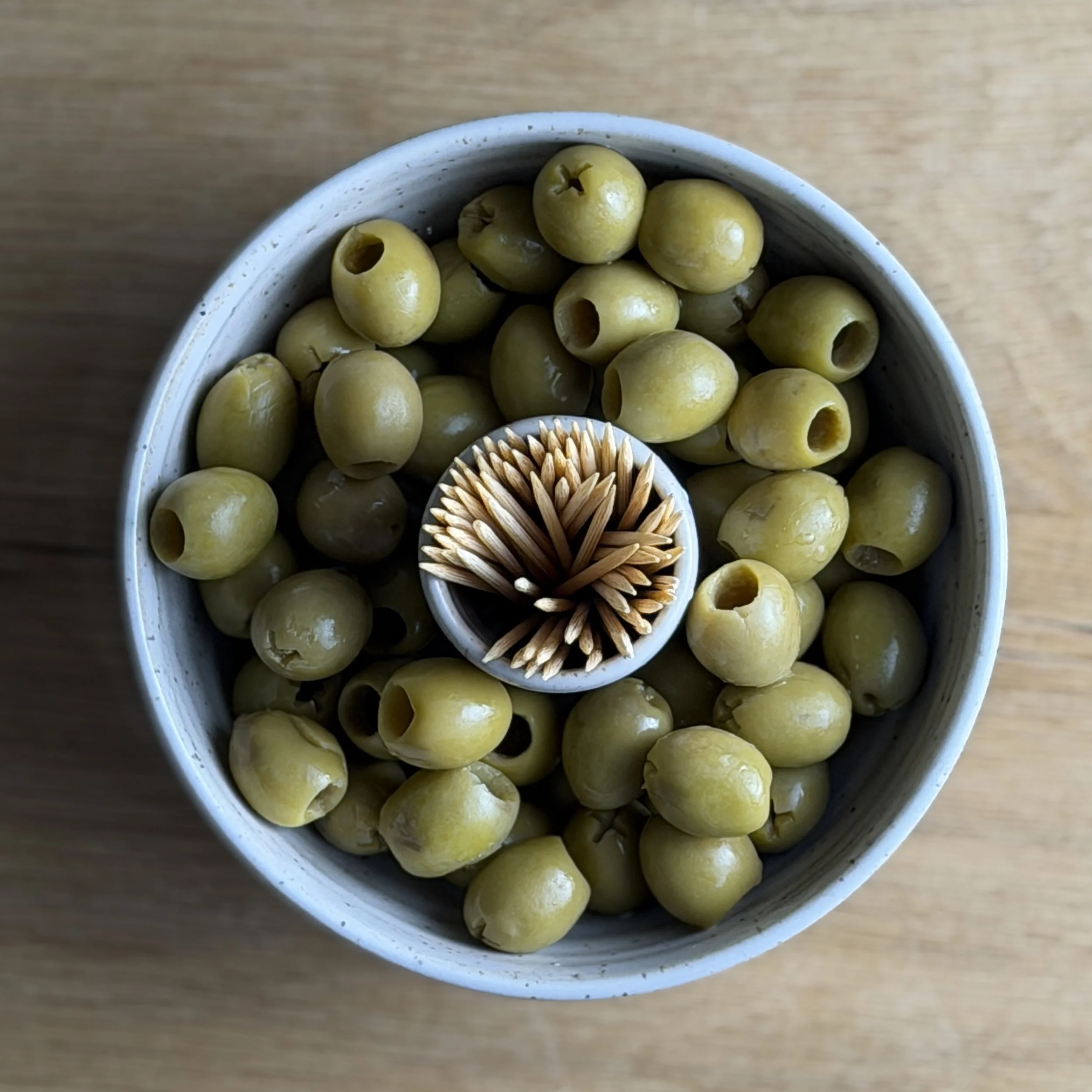 Handmade Olive Bowl Serving Dish - White