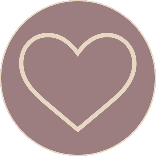 A heart outline on a purple background.