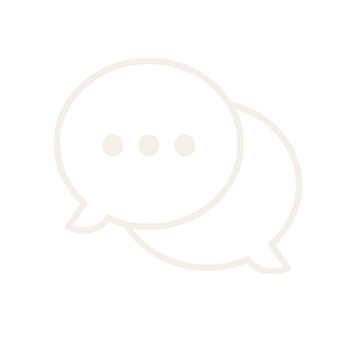 Two overlapping speech bubbles, one with three dots, representing communication or messaging.