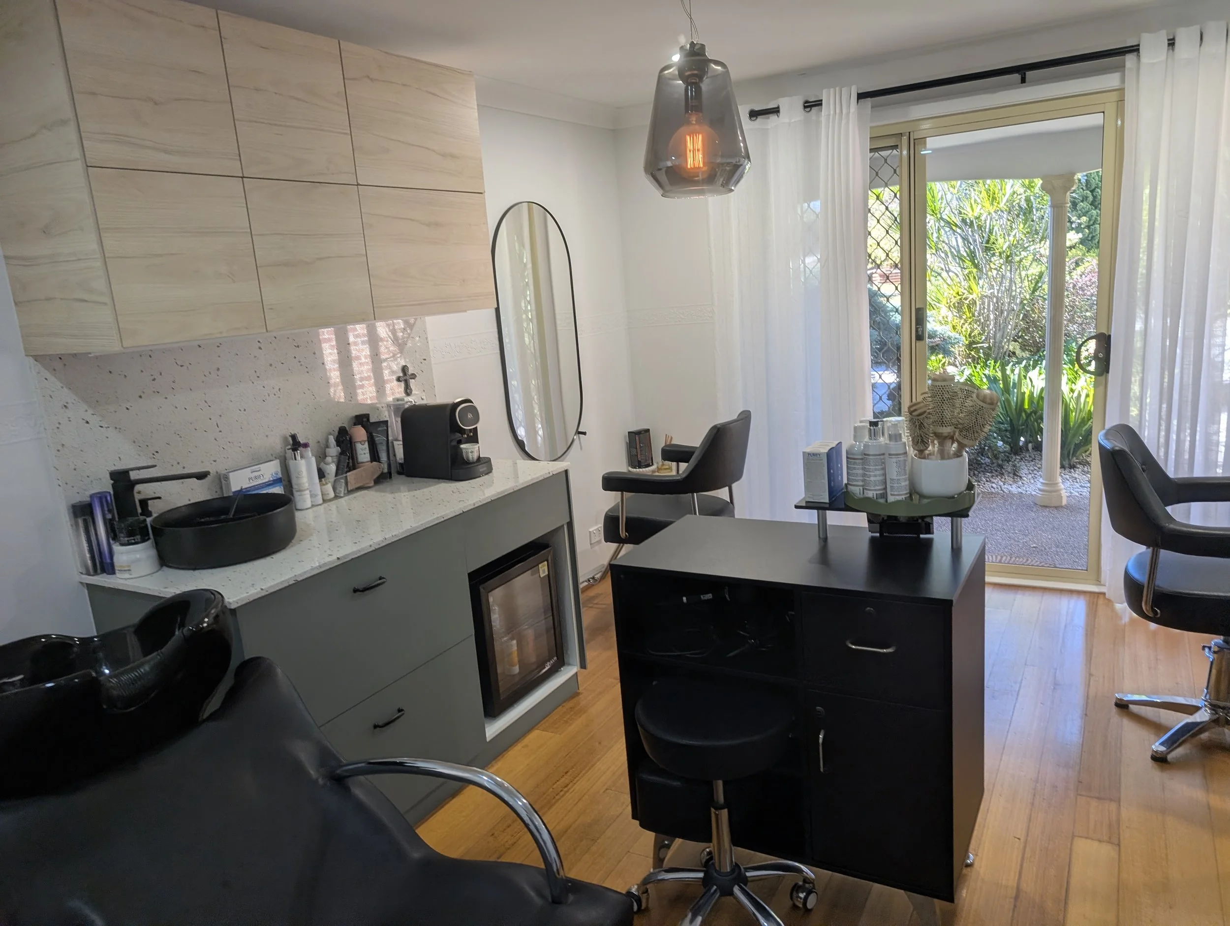 Private one-on-one home hair salon at Jazz Up Your Hair in Eagle Vale, NSW.