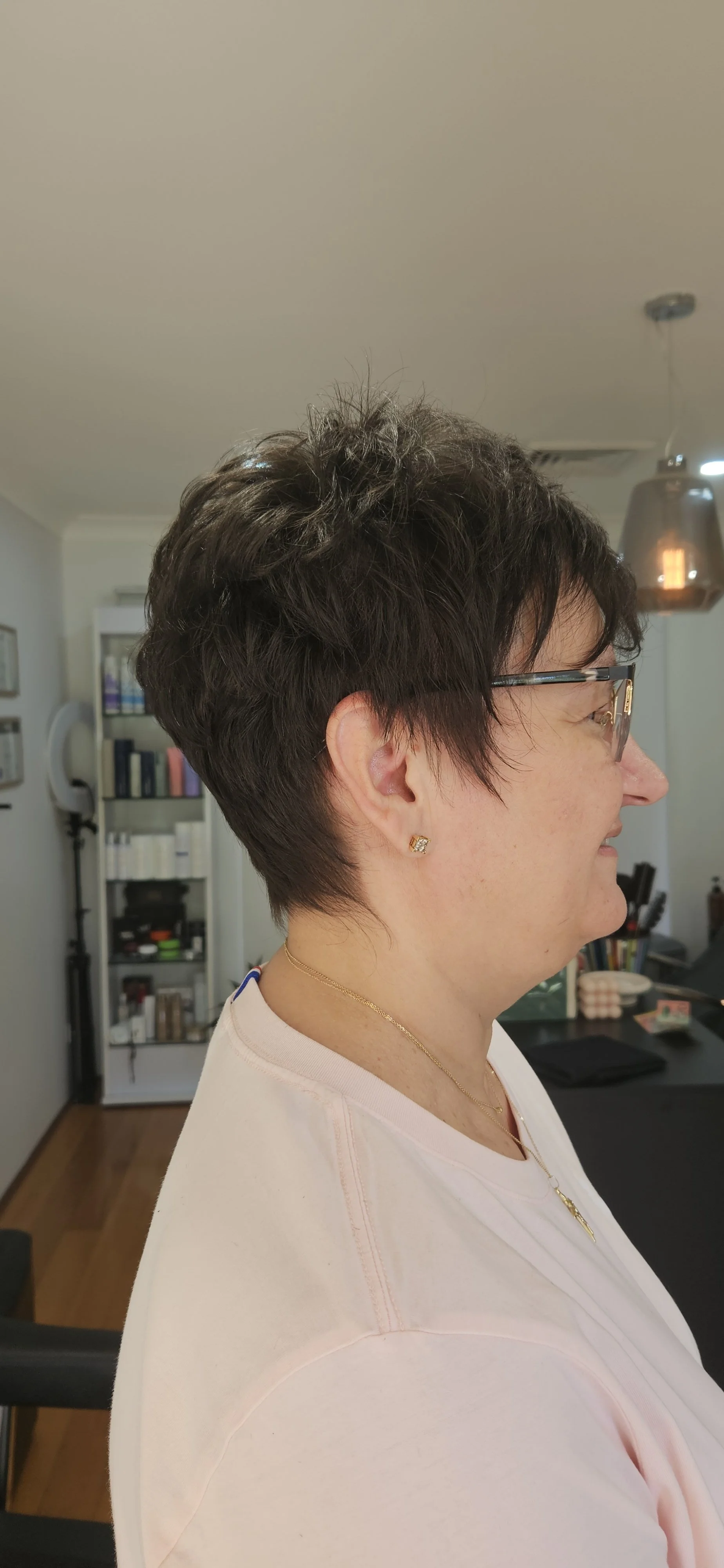 Short pixie haircut and styling by Jazz Up Your Hair in Eagle Vale Sydney.