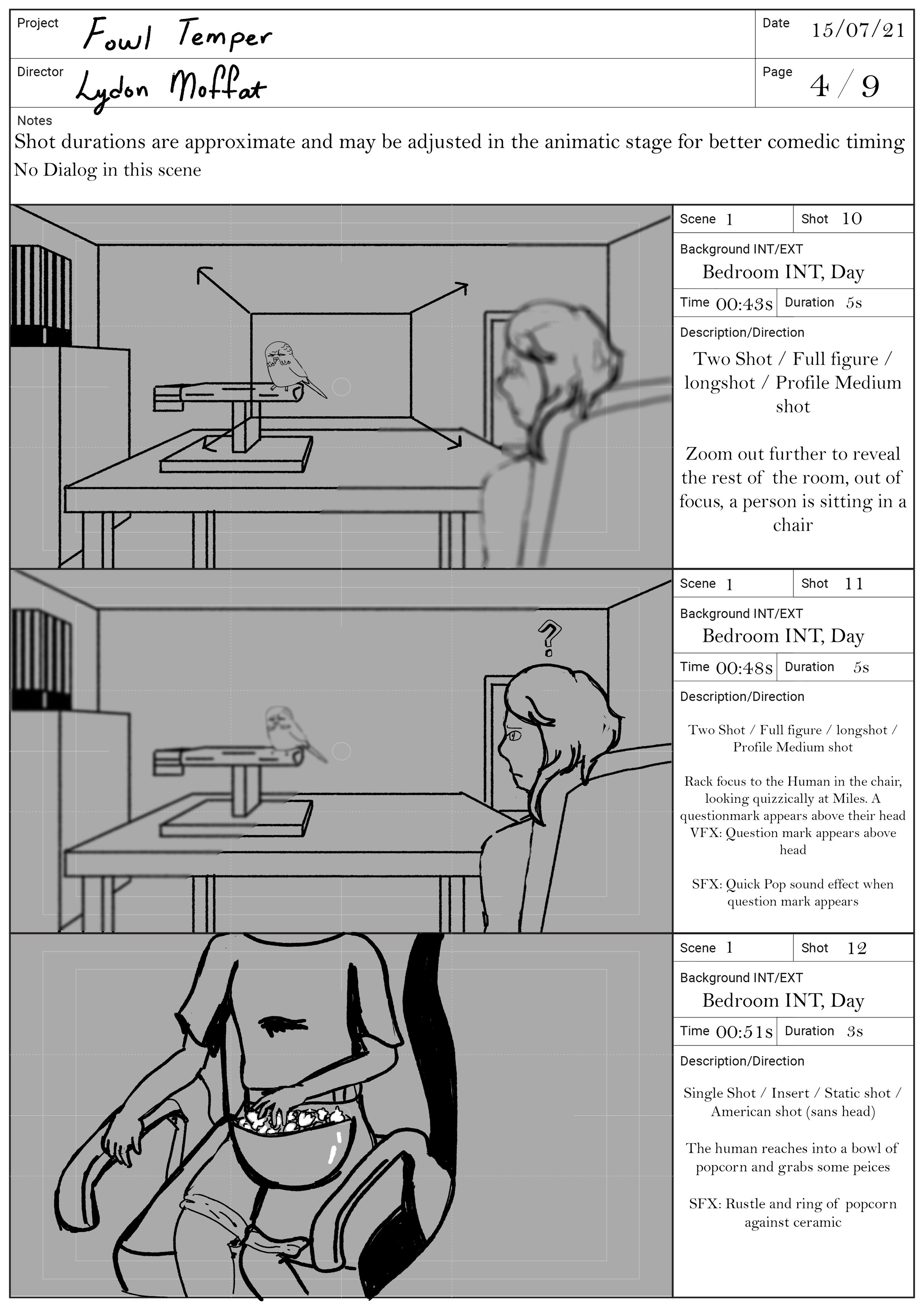 Fowl Temper Storyboard Page 4