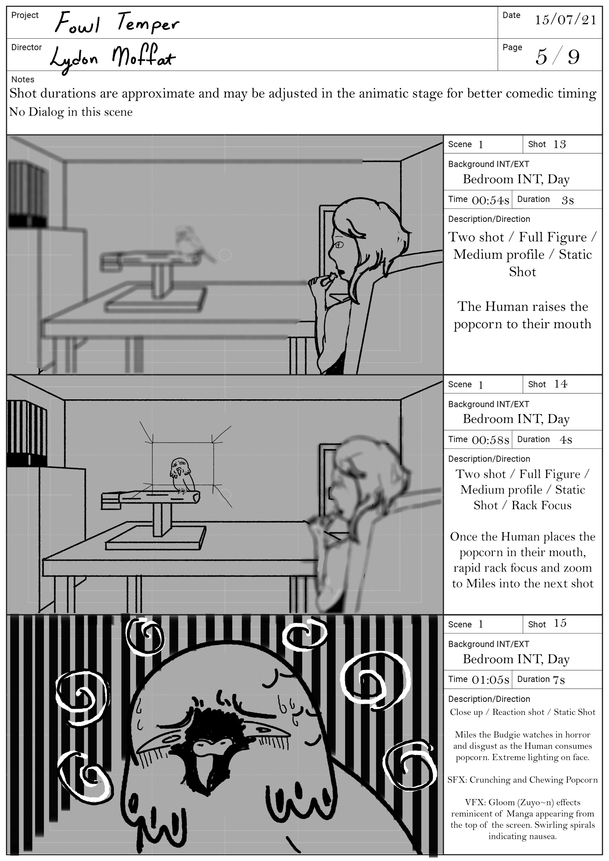 Fowl Temper Storyboard Page 5