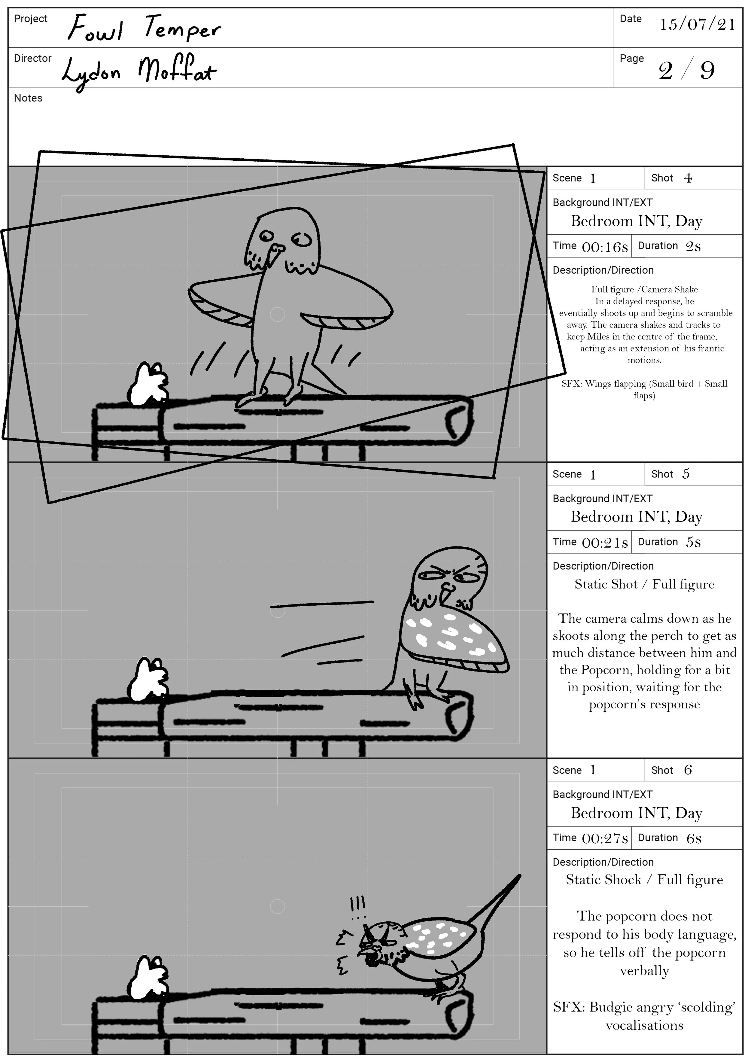 Fowl Temper Storyboard Page 2