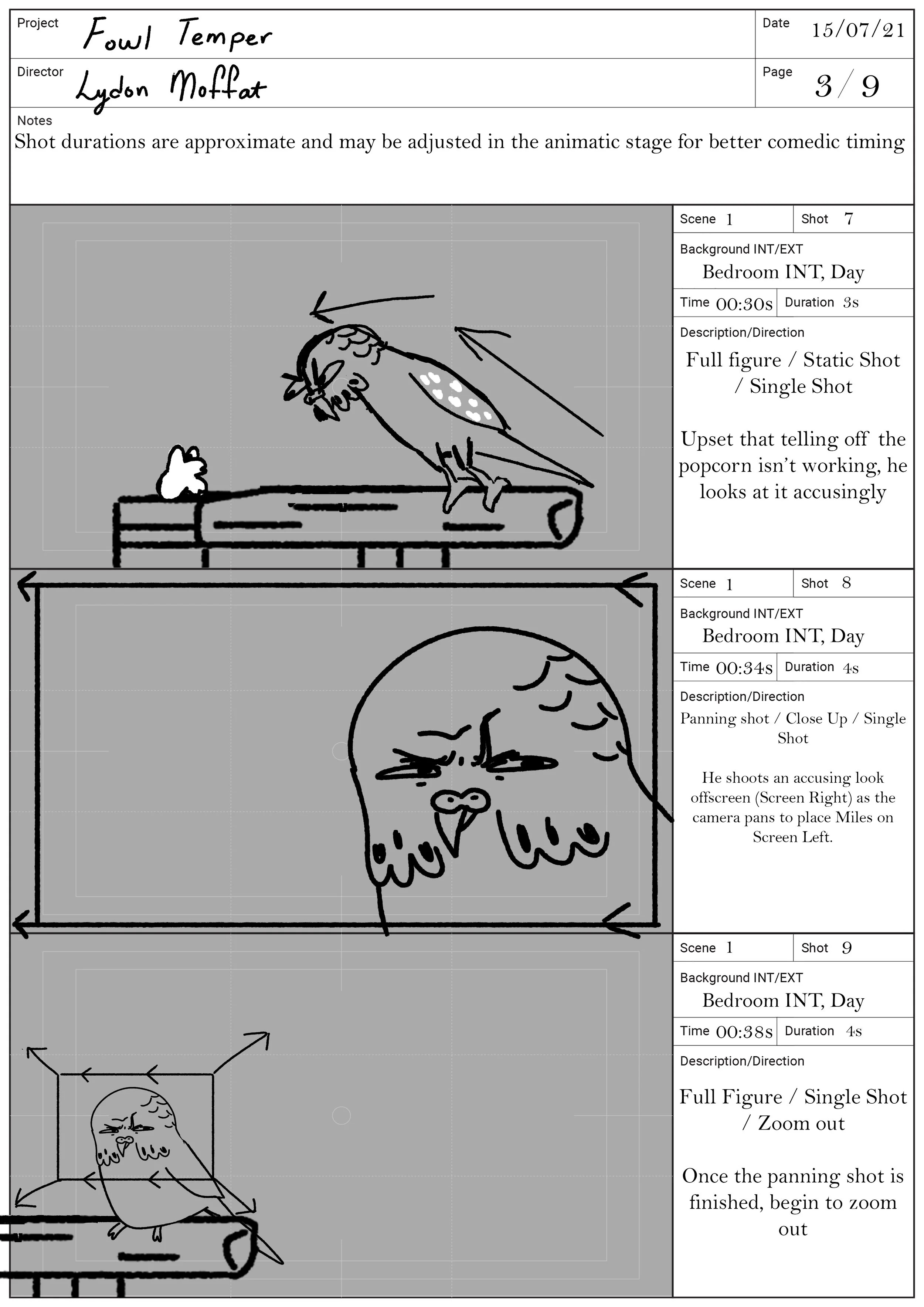Fowl Temper Storyboard Page 3