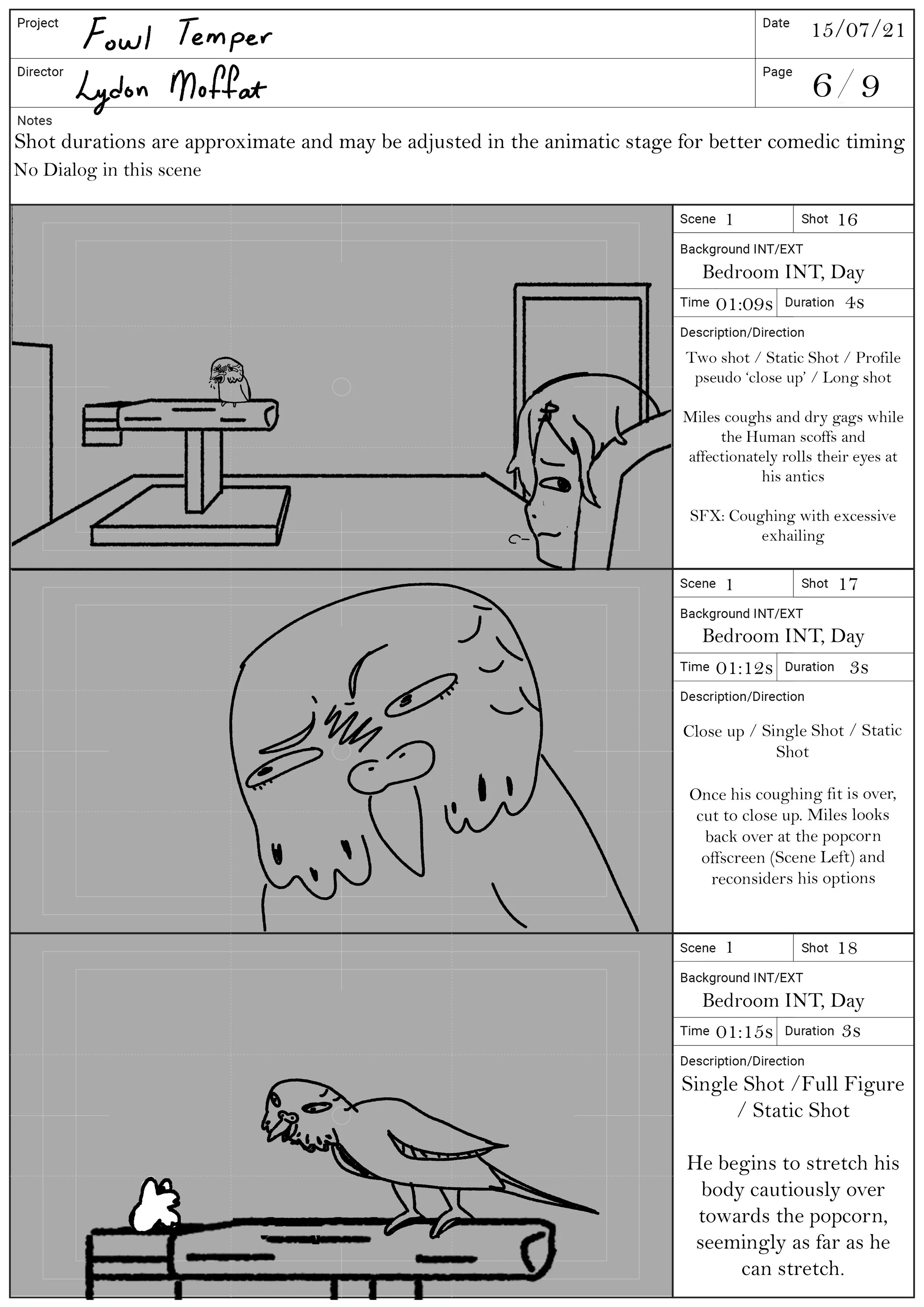 Fowl Temper Storyboard Page 6