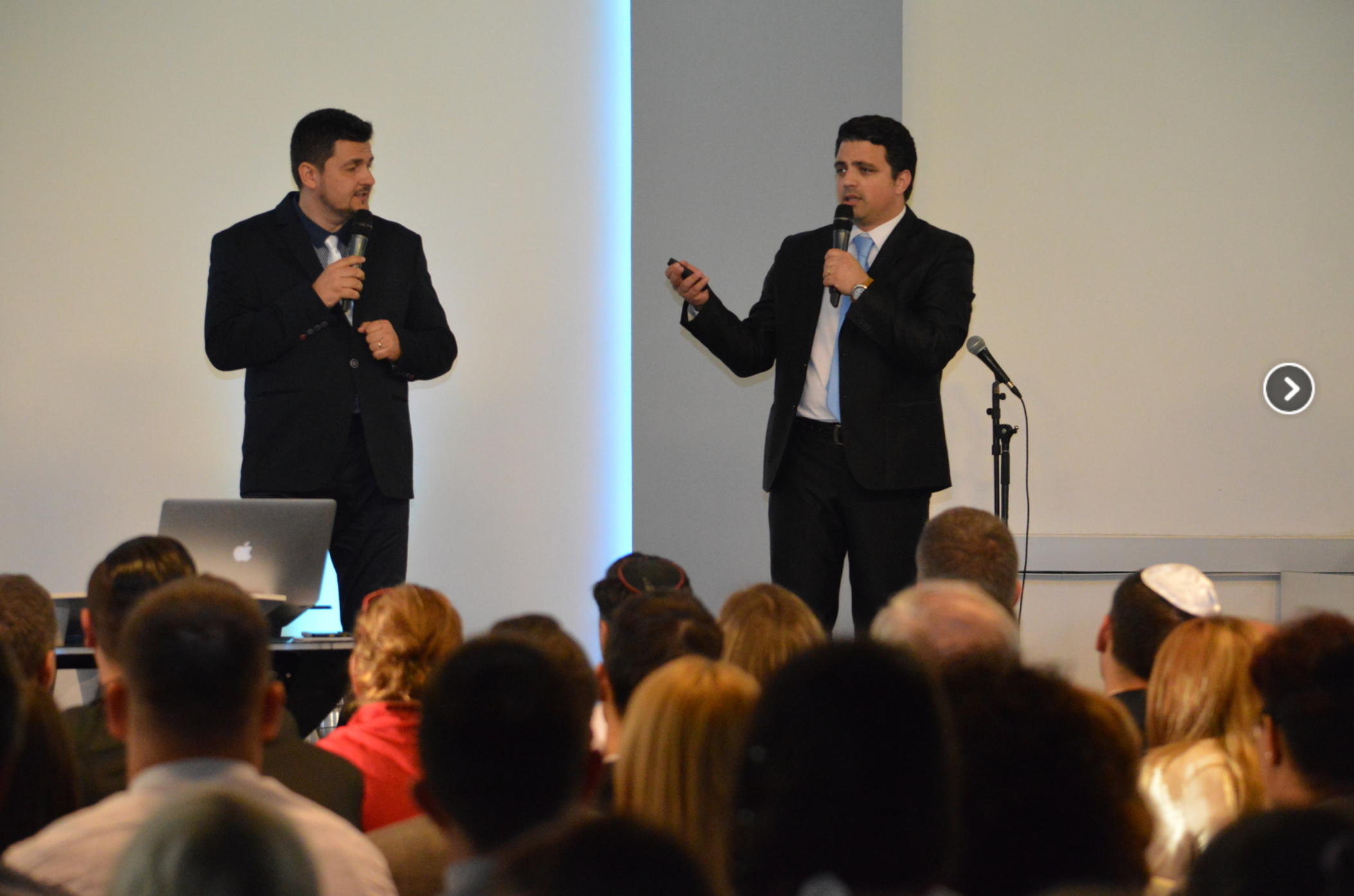 Shay Attias Speaking in Large Church in Romania