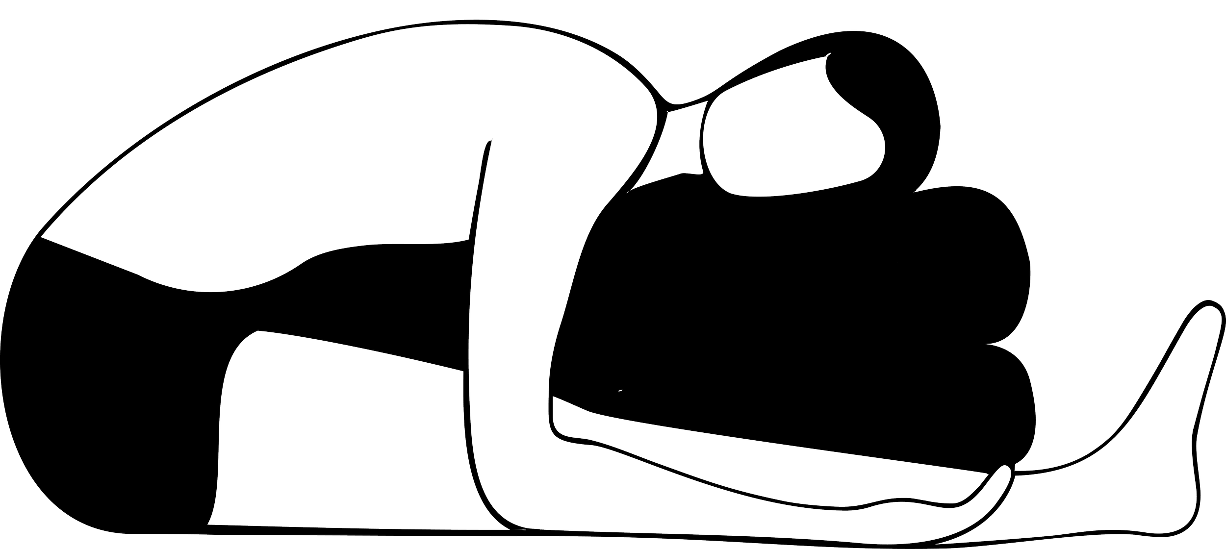 Outline drawing of a sleek sports car with smooth curves and aerodynamic design.