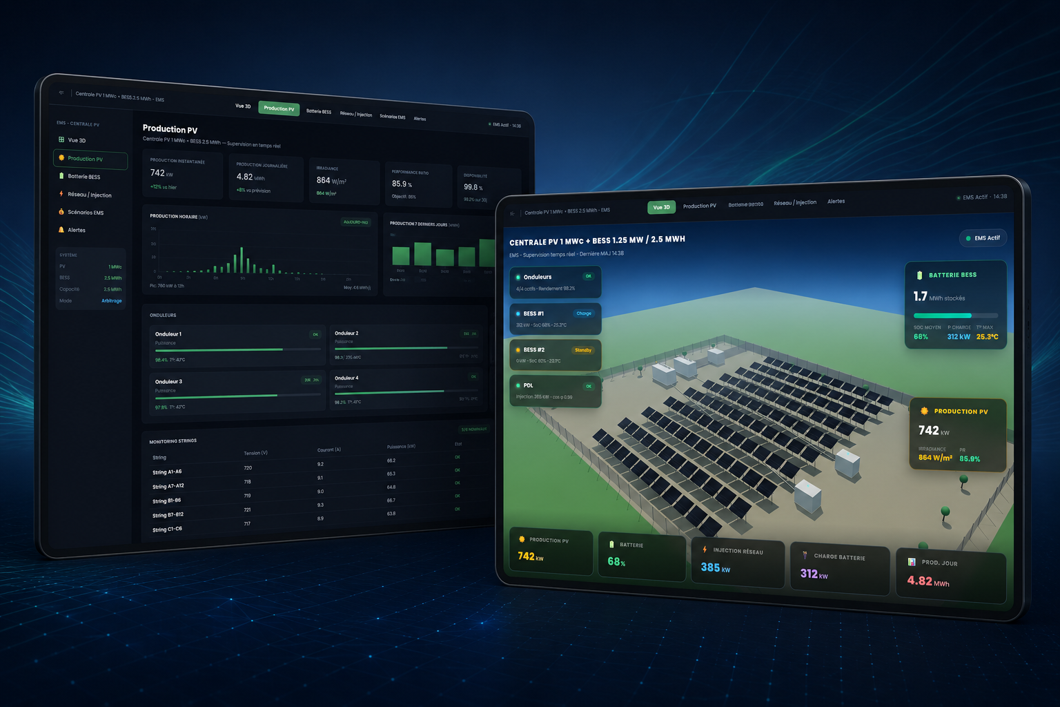 Logiciel de gestion énergétique Appee Flow : suivi en temps réel de la production photovoltaïque et optimisation du ROI pour les professionnels.