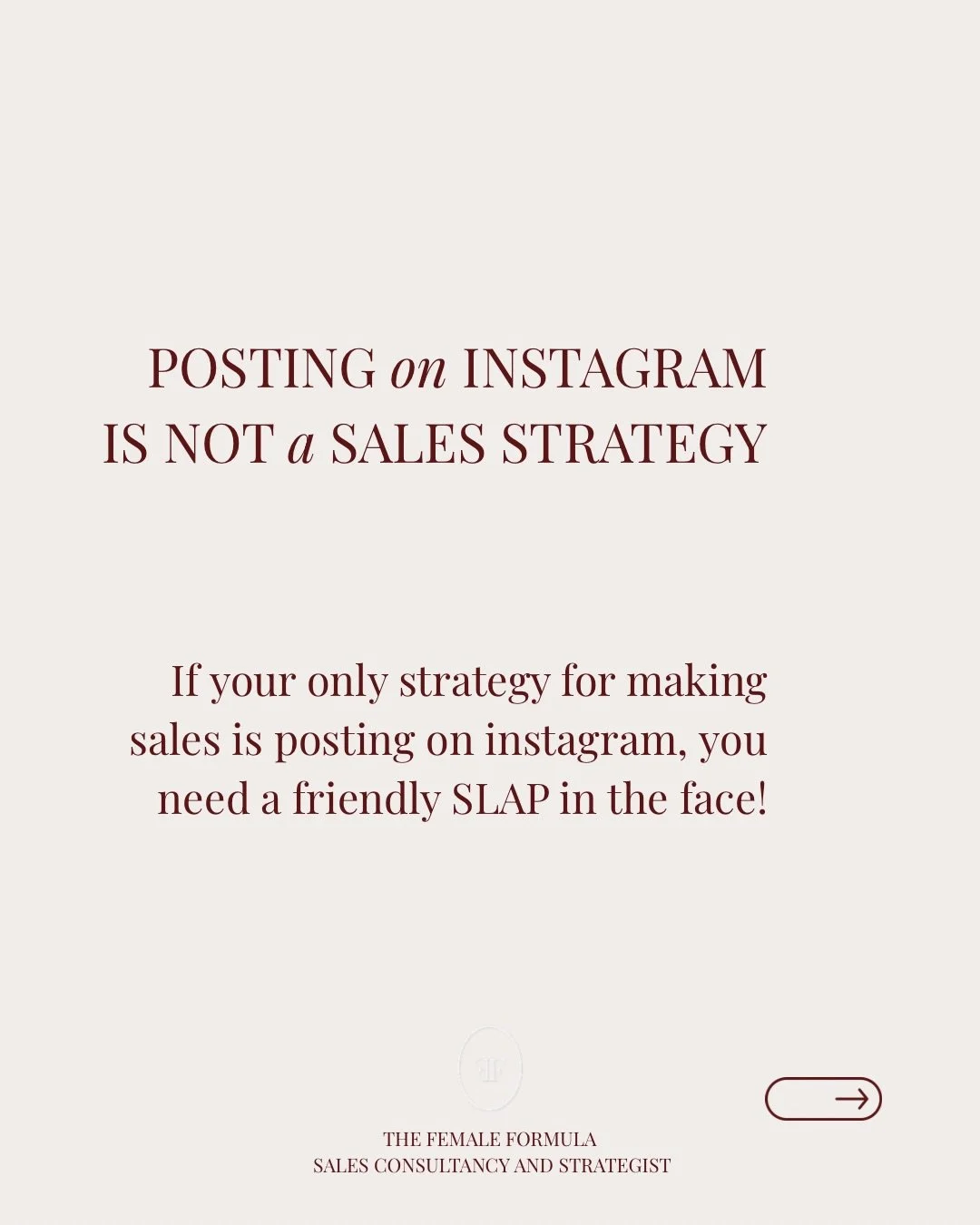Are you a business owner and your sales strategy is posting on Instagram?

Do you have a sales strategy outside of social media?

Have you set a sales target?

Do you know exactly where your next piece of work is coming from? 

Have you got a compreh