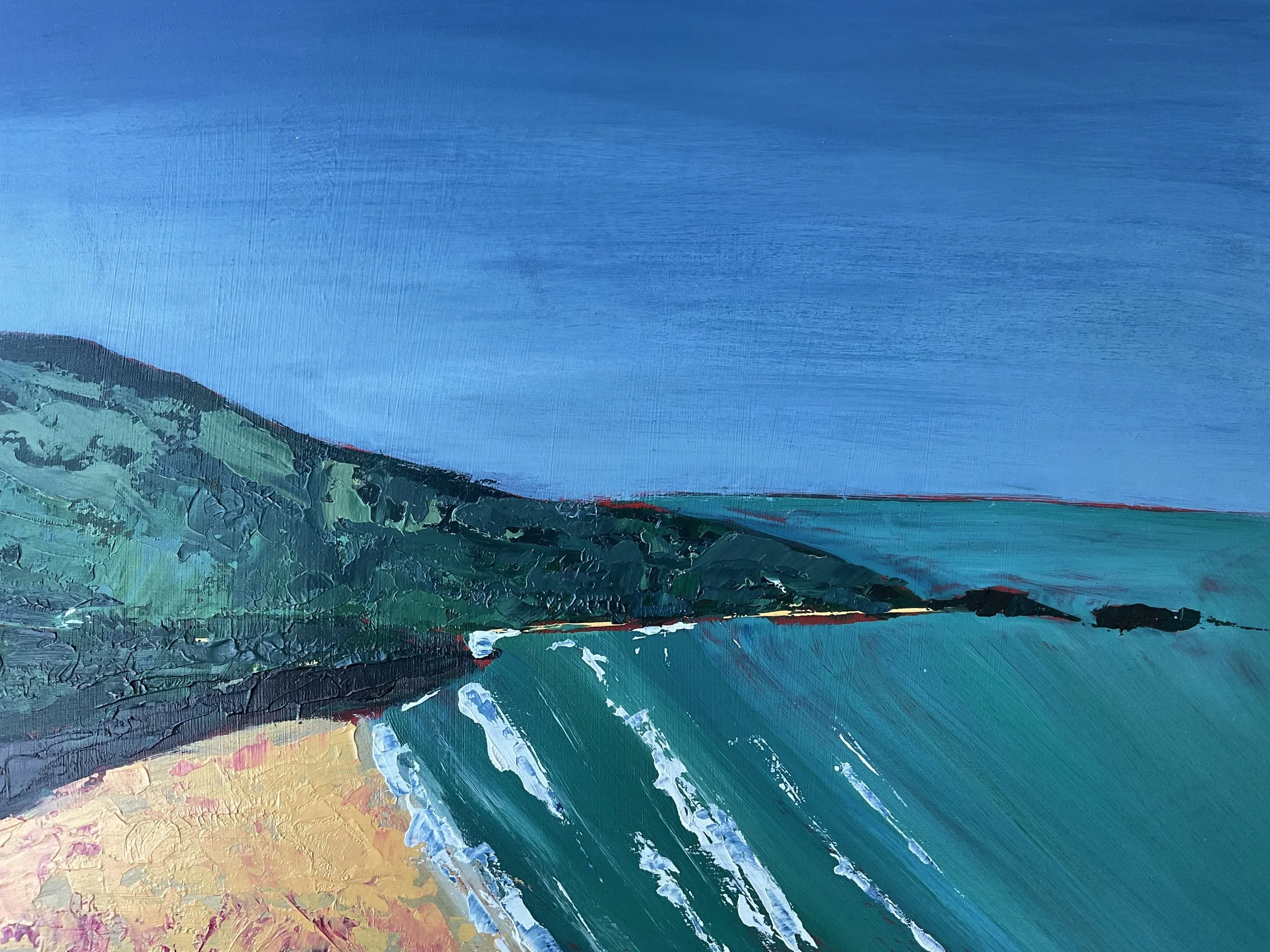 St Ives Bay. Acrylic on Board. Framed. 62x42cm approx. SOLD