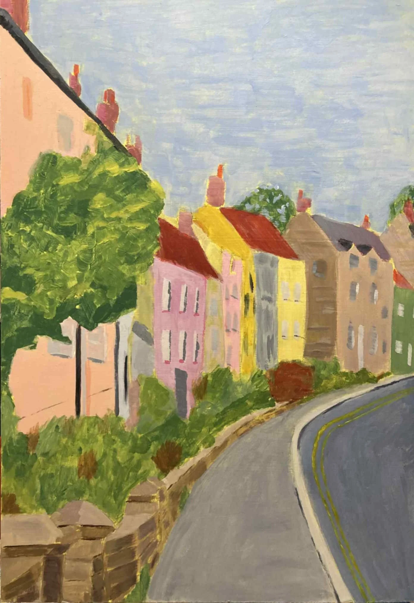 St Thomas' Street, Wells. Acrylic on Board. Framed. 62x42cm approx. £525