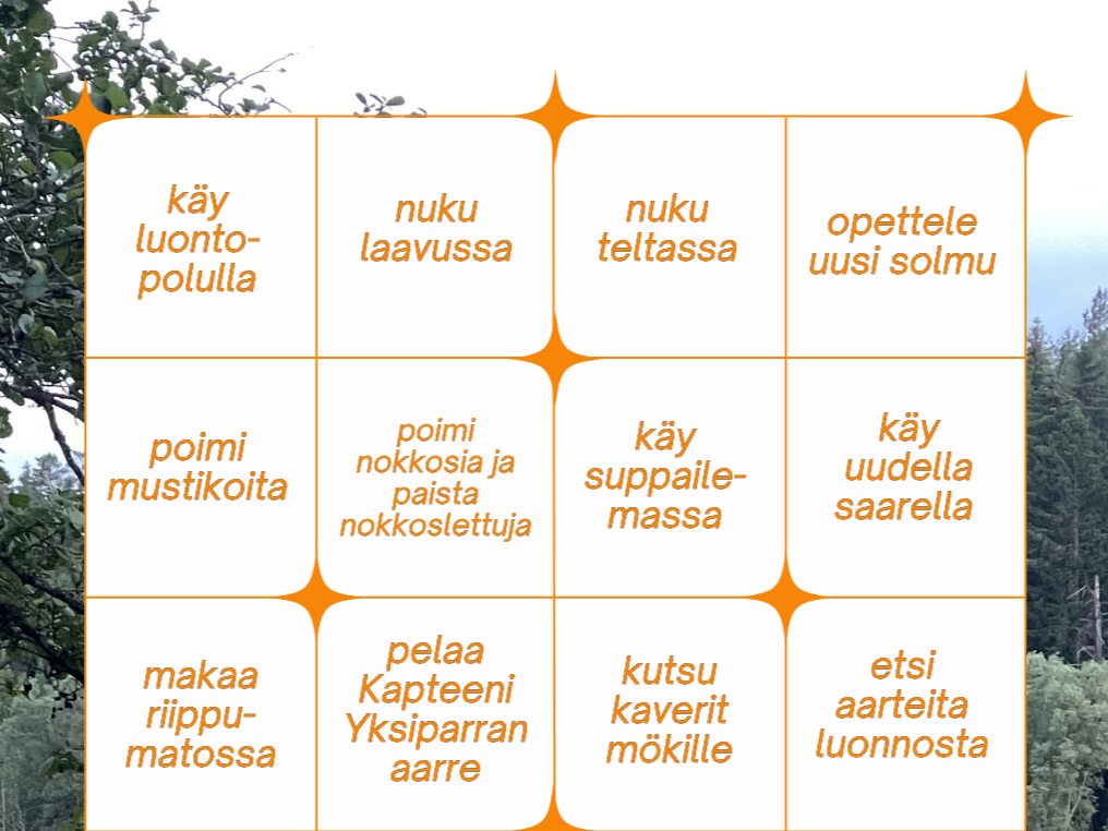 Kesän bucket list