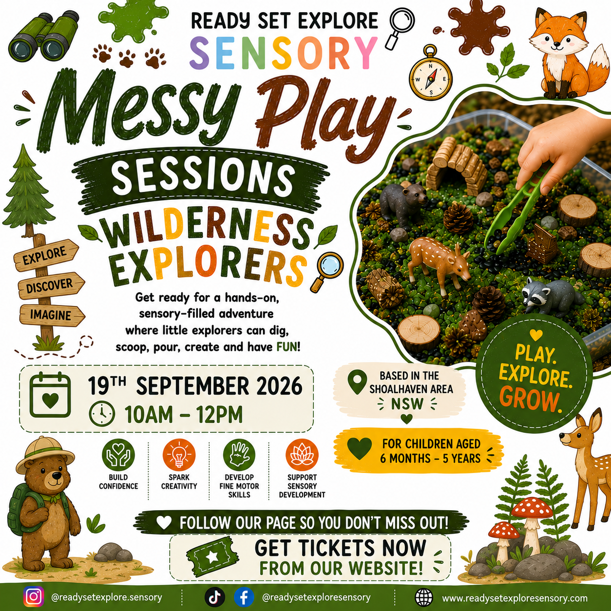 🌲 Wilderness Explorers Messy Play Session - BASIN VIEW LOCATION