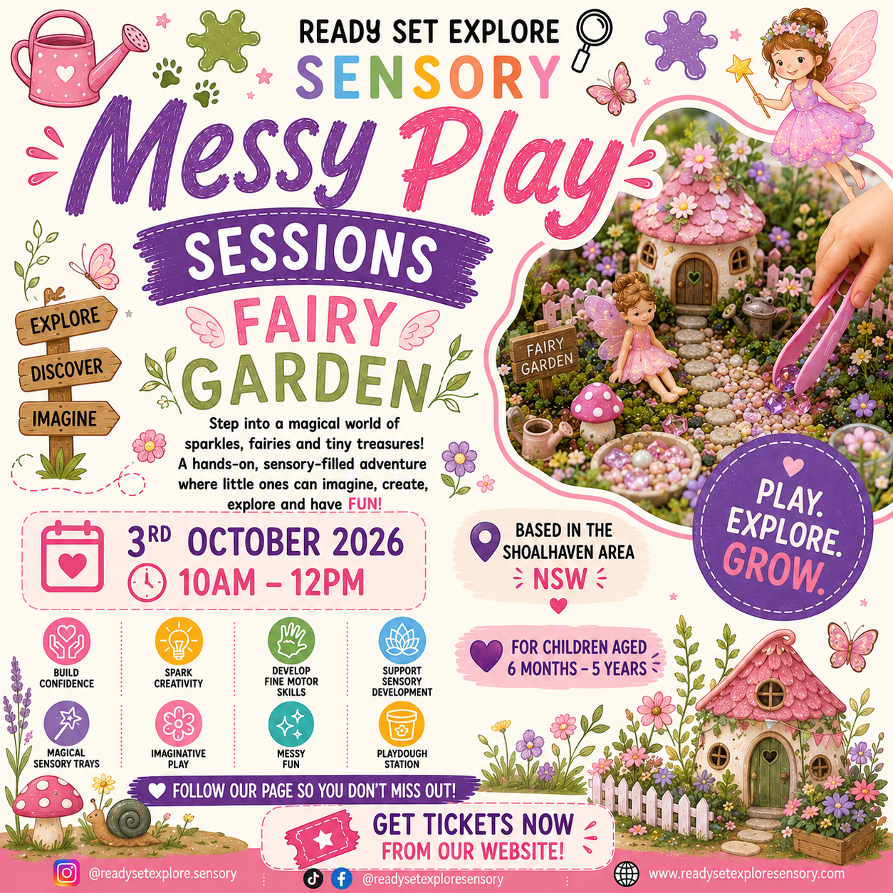 🧚🏼‍♀️ Fairy Garden Messy Play Session - BASIN VIEW LOCATION