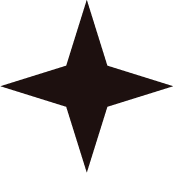 A black compass rose symbol with a pointed directional arrow.