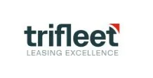 Besteed je op een professioneel logo met de tekst 'trifleet' en de slogan 'leasing excellence'.
